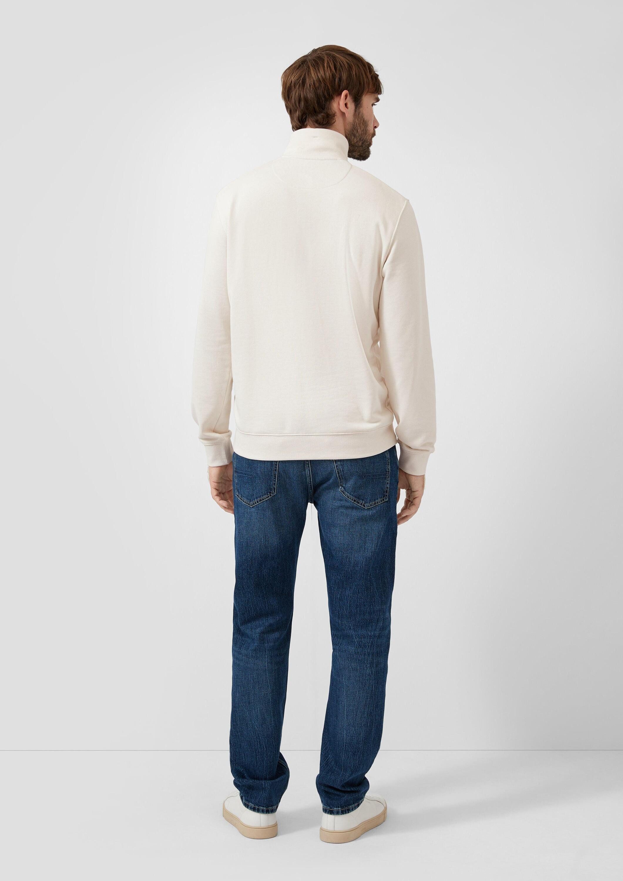 s.Oliver Sweatshirt Sweatshirt Sweatshirt mit Eingrifftaschen und Label-Patch
