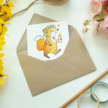Mr. & Mrs. Panda Grußkarte Fuchs Kommunion Mädchen - Weiß - Geschenk, Grußkarte, Konfirmation Ge, Einzigartige Motive