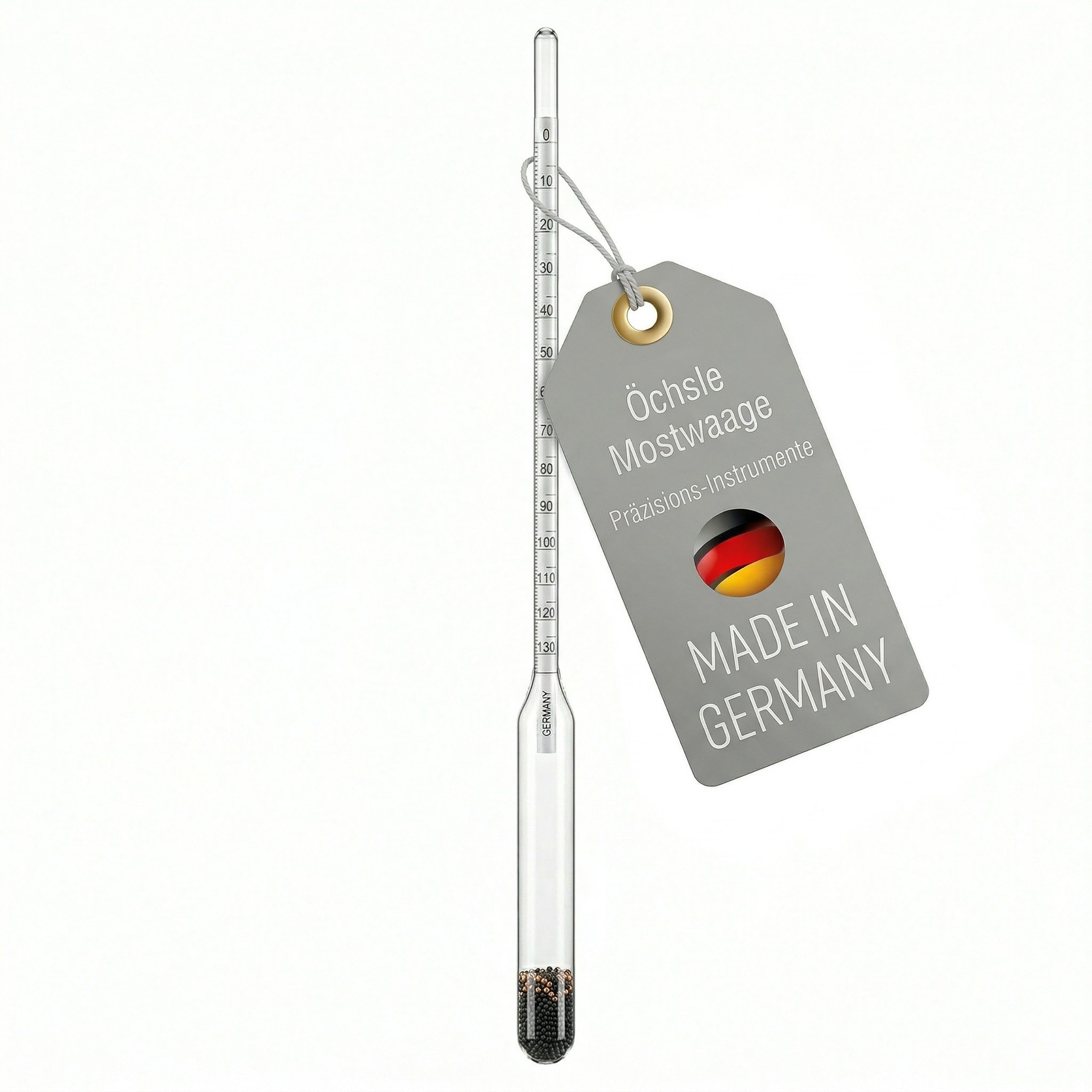 Lantelme Kochthermometer Mostwaage Oechsle Glas Aräometer 0–130° Weinwaage mit 1er Teilung
