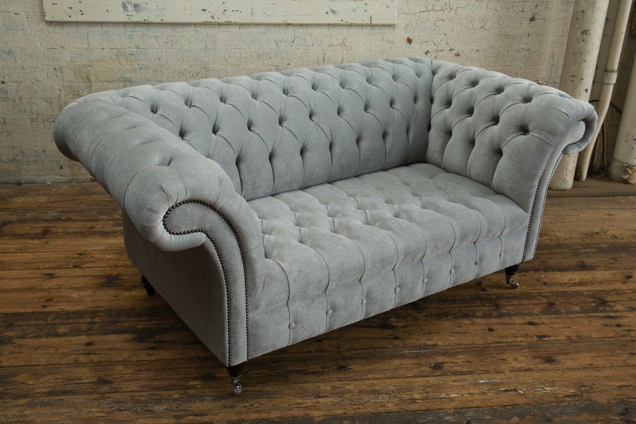Chesterfield Stoff Sitz JVmoebel 2 Chesterfield-Sofa, Couch Sitzer Sofa Polster Textil