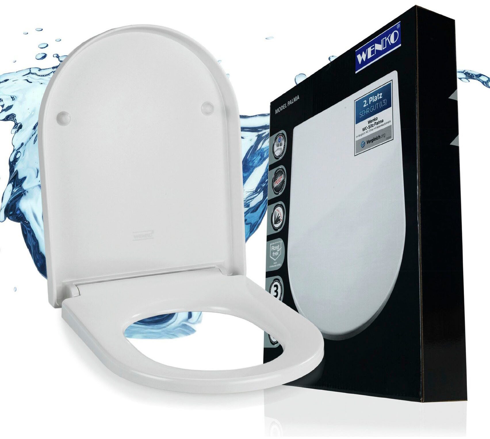 WENKO WC-Sitz Palma, Mit Absenkautomatik