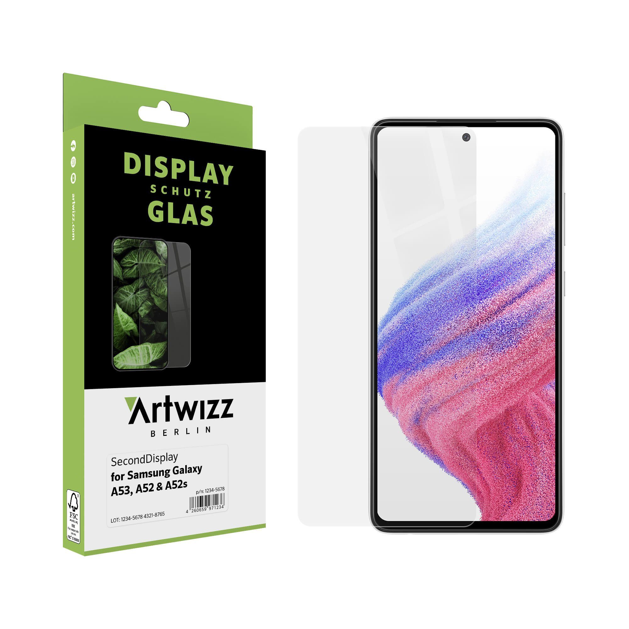 Artwizz Schutzfolie »Artwizz SecondDisplay Schutzglas kompatibel mit Galaxy  A53 / A52 / A52s - Displayschutz aus Sicherheitsglas mit 9H Härte -  Hüllenfreundlich«, Galaxy A53 / A52 / A52s online kaufen | OTTO