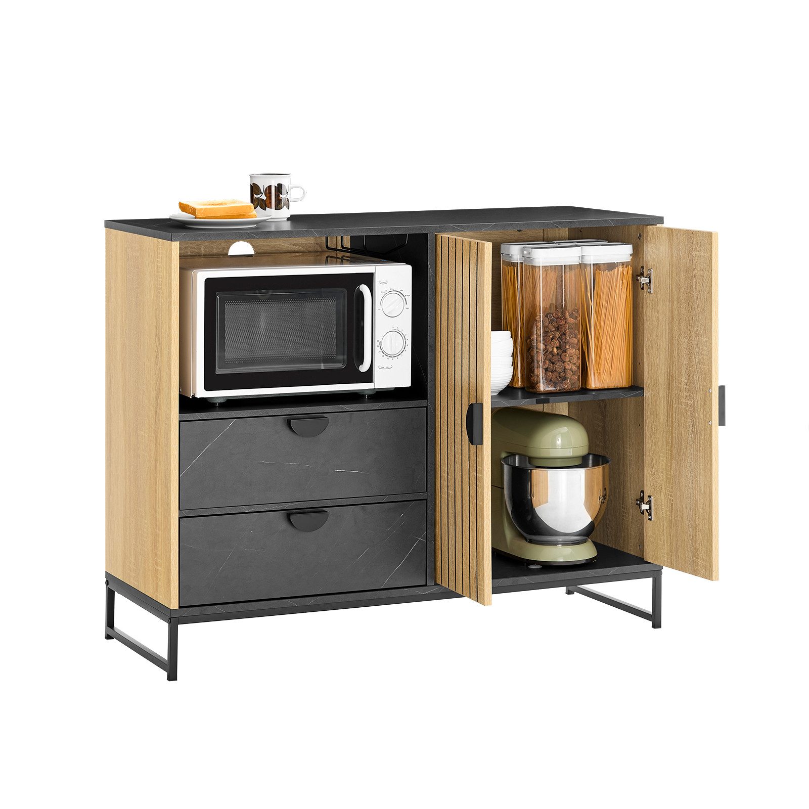 SoBuy Sideboard FSB103, Küchenschrank Kommode Mikrowellenschrank günstig online kaufen