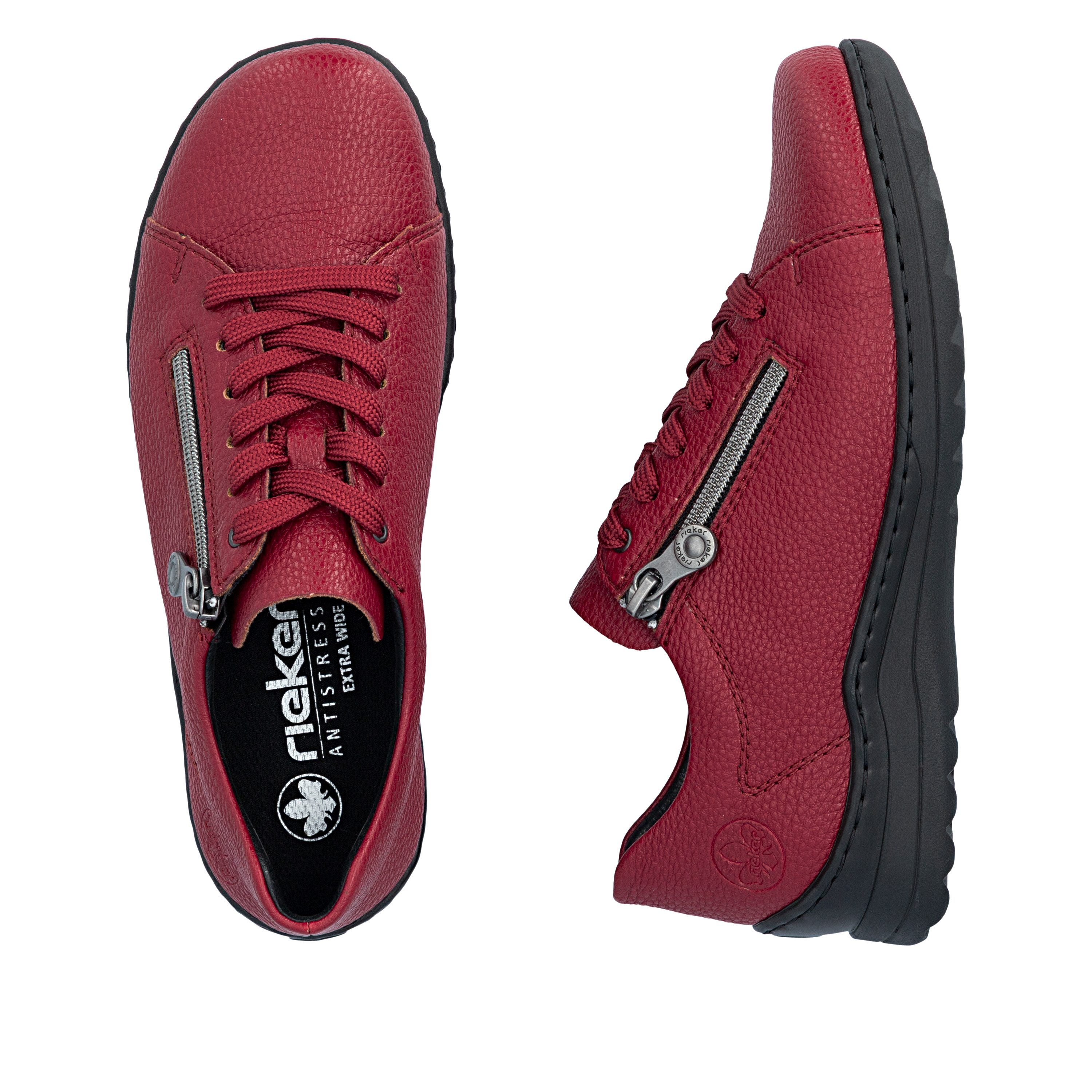 Rieker Sneaker Schnürschuh, Halbschuh, Klassik-Sneaker mit Reißverschluss