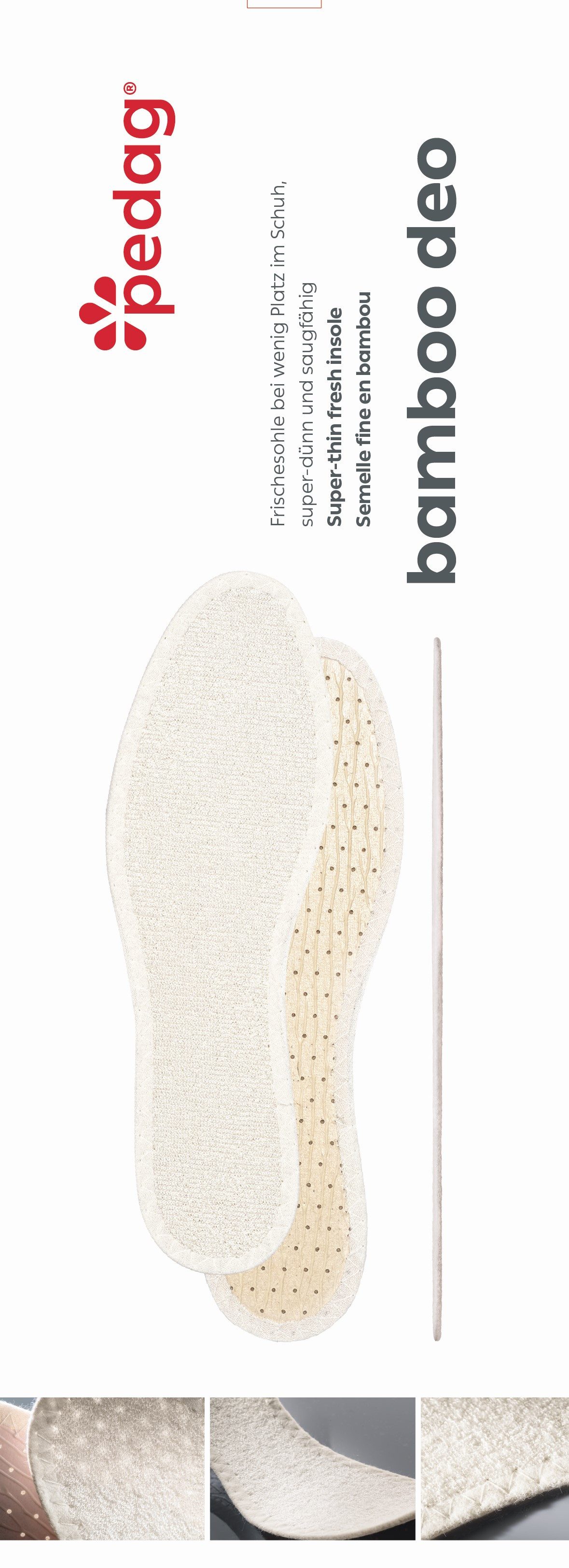 Pedag Barfußsohlen Bamboo Deo - Frischesohlen extra dünn – Bild 3 von 4
