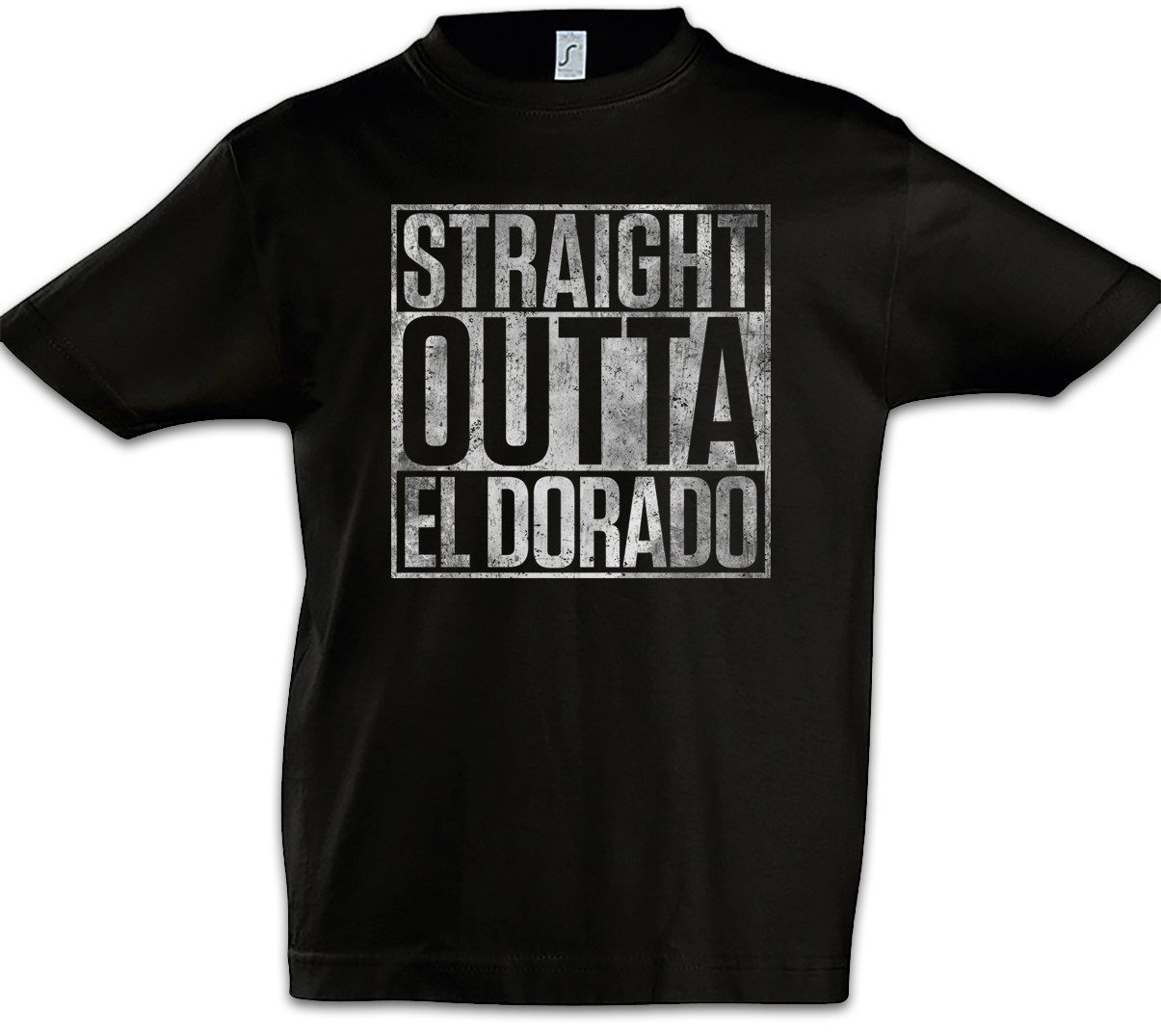 Urban Backwoods Print-Shirt Straight Outta El Dorado Kinder T-Shirt El Dorado Gold City Western (1-tlg) Town John Country Cowboy