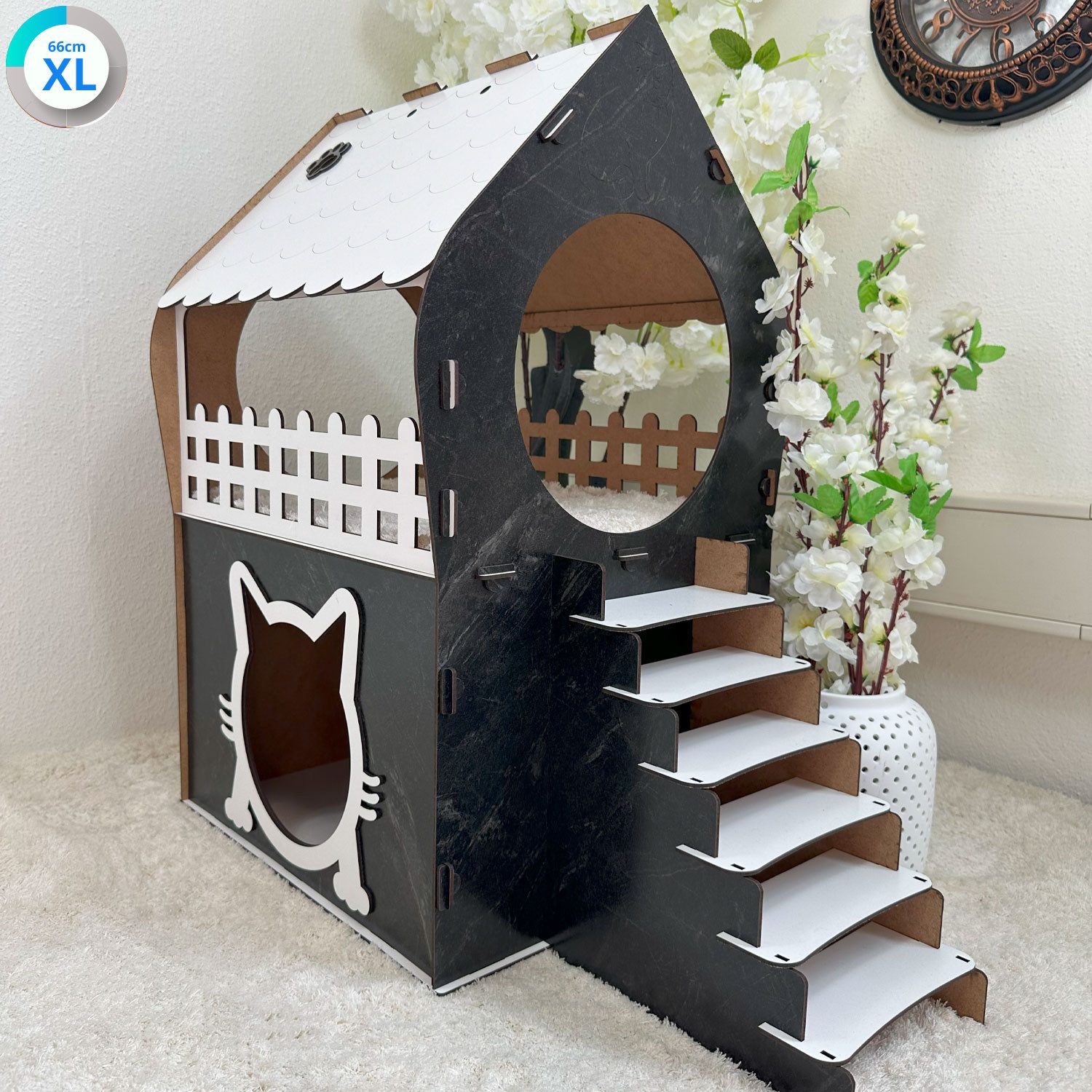 Jungengel Katzenliege Katzenhaus XL 66cm Katzennest Katzenhöhle Katzenbett günstig online kaufen
