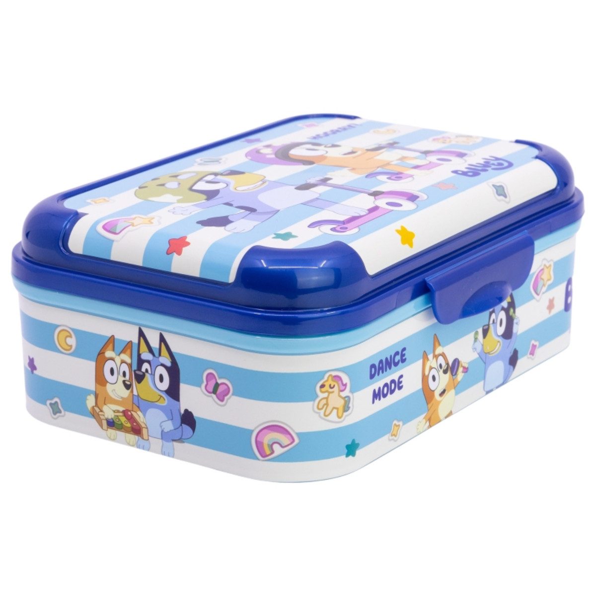 Storline Lunchbox Bluey Brotdose Kinder Lunchbox mit Deckel – bruchsicher & bunt, Plastik