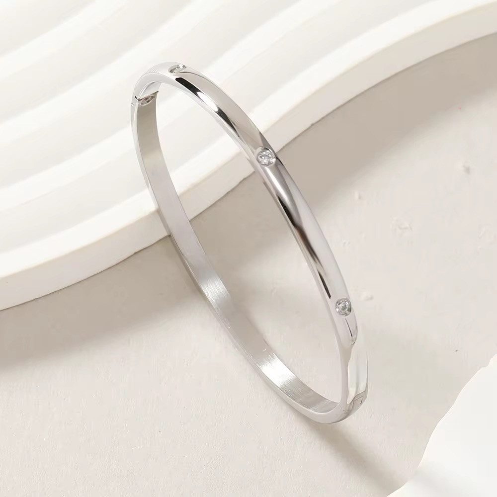 ROUGEMONT Armreif Damen Armreif mit Kubischen Zirkonia Steinen 18k Gold 17c günstig online kaufen
