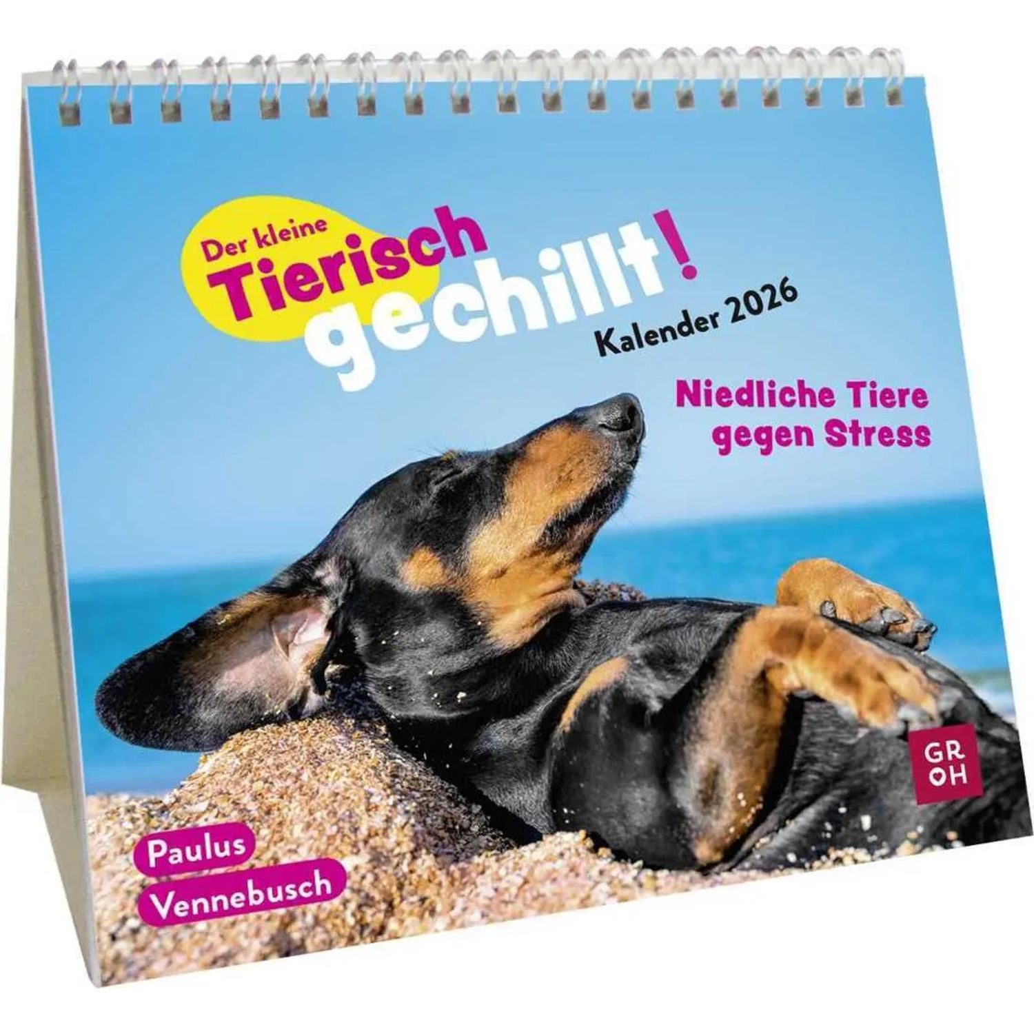 groh Verlag Monatskalender Mini-Kalender 2026: Der kleine Tierisch gechillt! Kalender