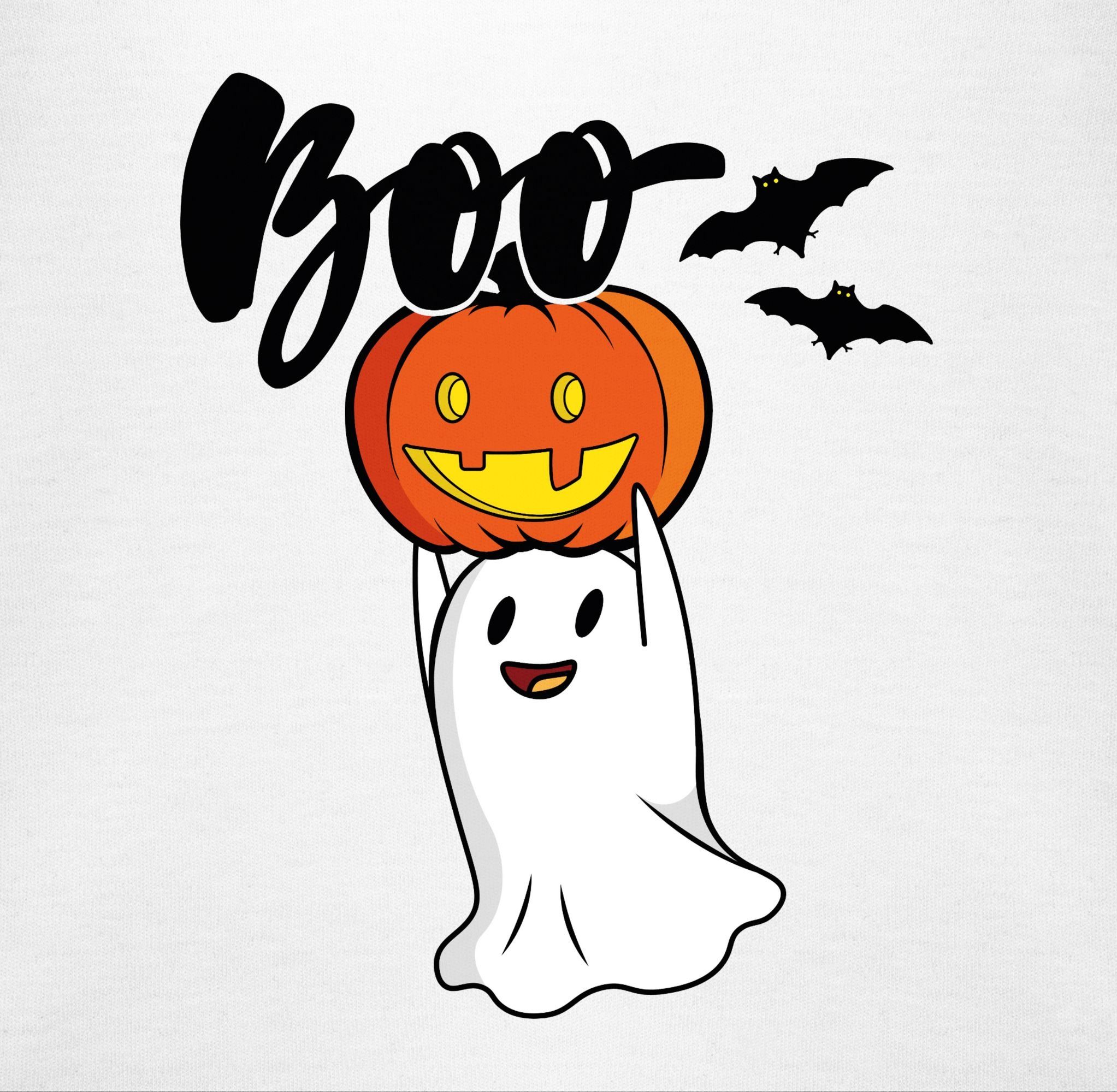 T-Shirt Geister Baby Kürbis Shirtracer Gespenster Halloween Gespenst Kostüme Boo Weiß Geist 1 für