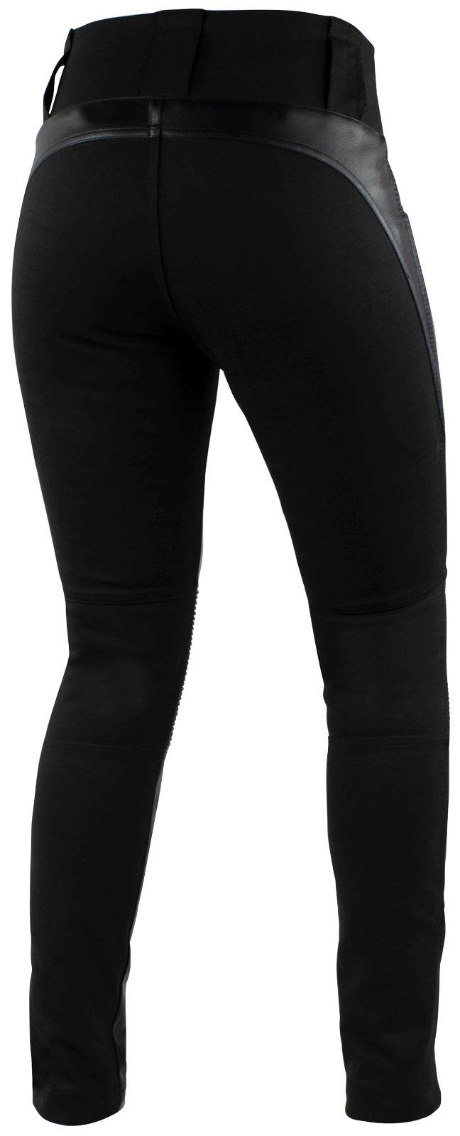 Falco Motorradhose Leder-Leggings für Damen, und Ergonomische im Stretcheinsätze Passform Kniebereich integrierte