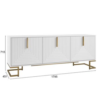 Swema Kommode Monte-Prado mit dekorative Fräsungen und Soft-Close-Funktion