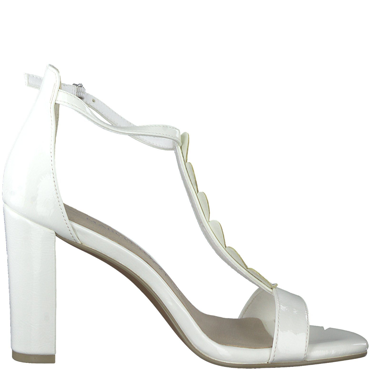 MARCO TOZZI Marco Tozzi Damen Sandalette 2-28310-20 418 IVORY PATENT weiß Sandale