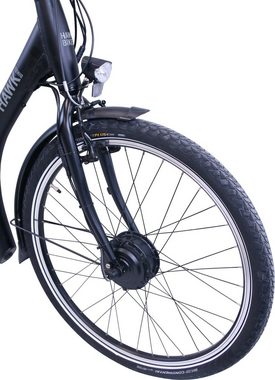 HAWK Bikes E-Bike HAWK eCity Comfort, 7 Gang Shimano Nexus 7-Gang Schaltwerk, Nabenschaltung, Frontmotor, 468 Wh Akku, Pedelec, Elektrofahrrad für Damen u. Herren, Cityrad