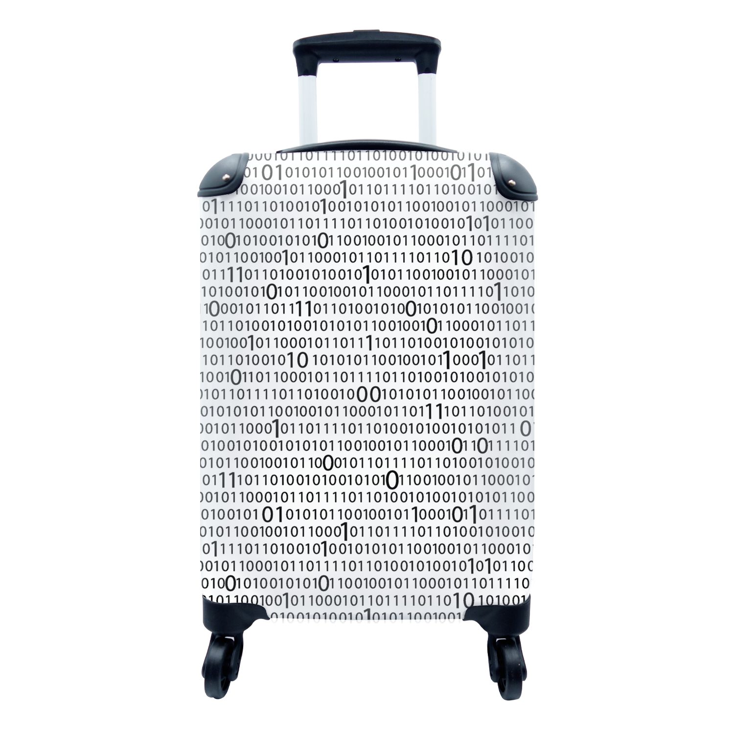 MuchoWow Handgepäckkoffer rollen, Computer Reisekoffer mit - Reisetasche Handgepäck Muster, - Programmierung Trolley, Ferien, Rollen, 4 für