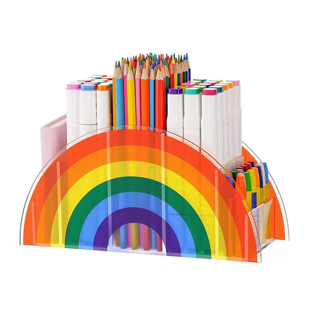 [Viele beliebte Produkte verfügbar] GelldG Organizer Schreibtisch Regenbogen Kinder, Organizer Stifthalter