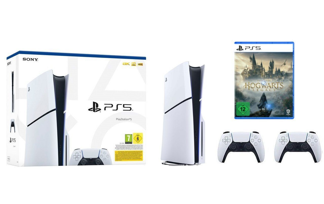 Playstation PS5 Disk Slim inkl. Elden Ring & 2. Controller weiß (Konsolen-Bundle, inkl. Elden Ring)