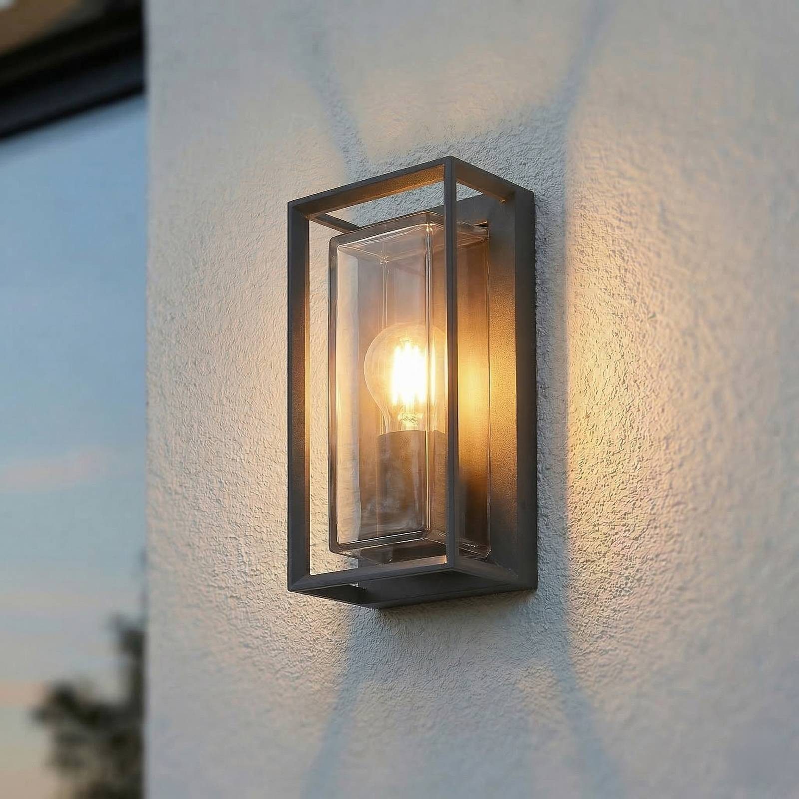 Arcchio Außen-Wandleuchte Ismera, Metall, Schwarz IP65mit Bewegungsmelder, 1 x 15 W LED