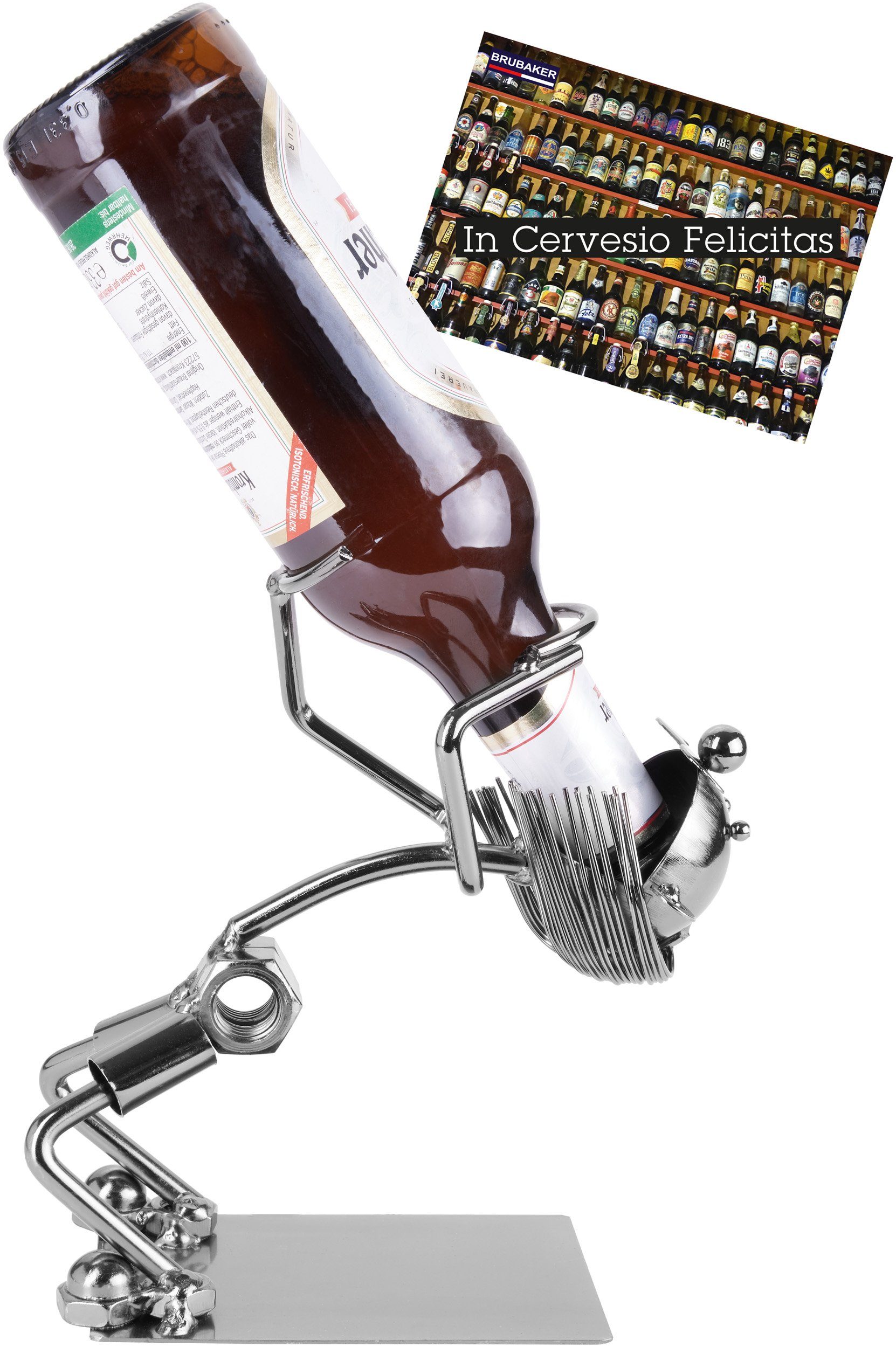 BRUBAKER Weinflaschenhalter Lustiger Trinker - Geschenk günstig online kaufen