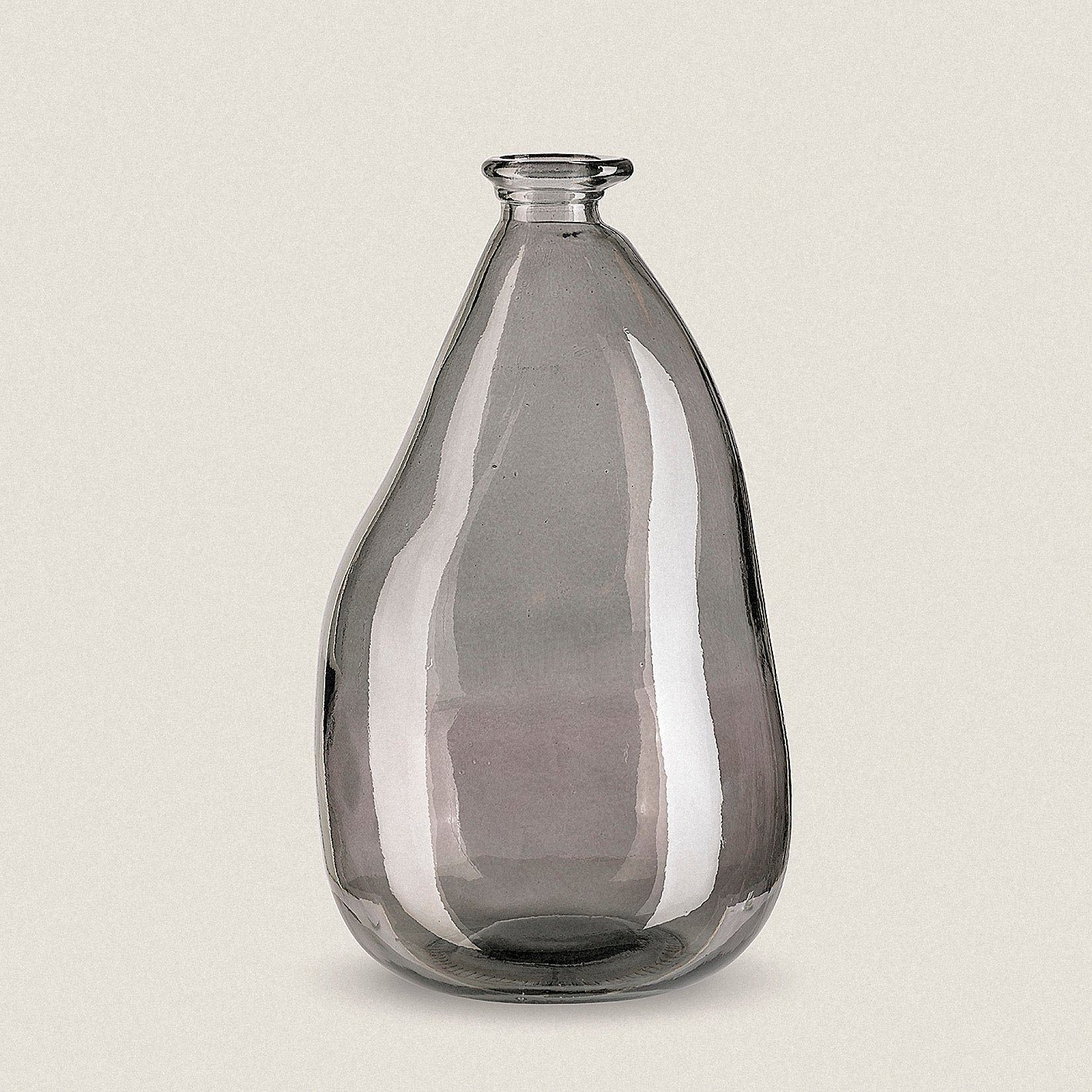 the way up Tischvase Vase "Leandro", 100 % Altglas, grau