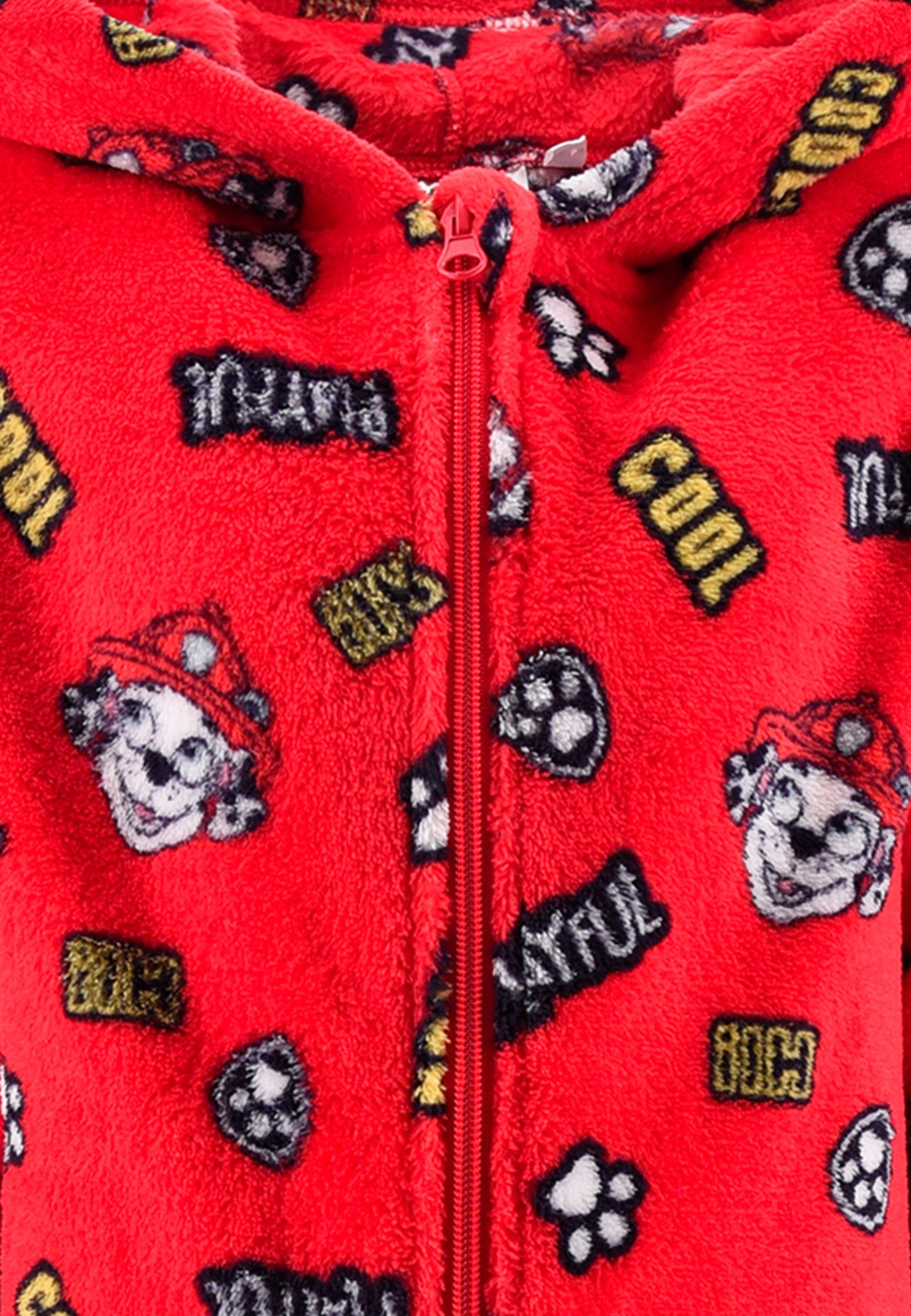 PAW PATROL Schlafanzug langarm Overall Pyjama Rot Schlafanzug Schlaf