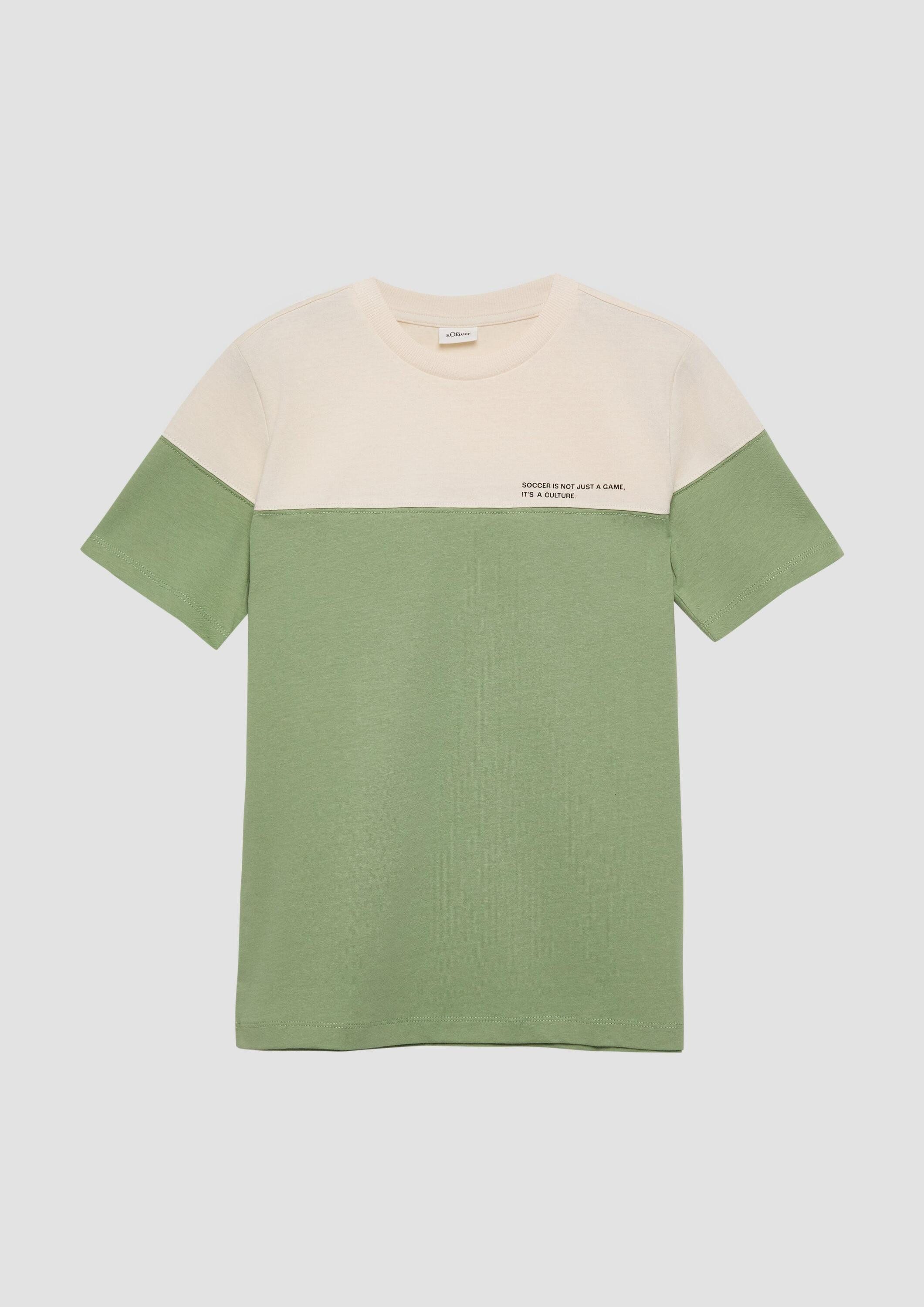 s.Oliver Kurzarmshirt T-Shirt T-Shirt mit Colour Blocking