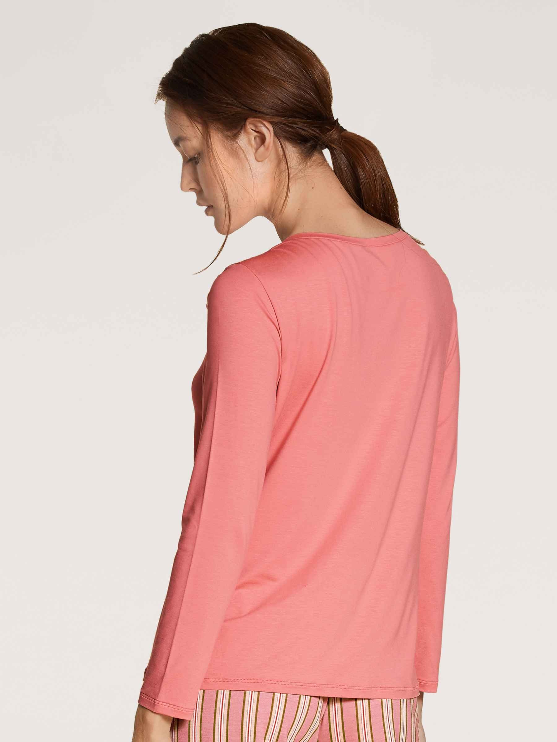 rose Langarm-Shirt (1-tlg) CALIDA Pyjamaoberteil italian