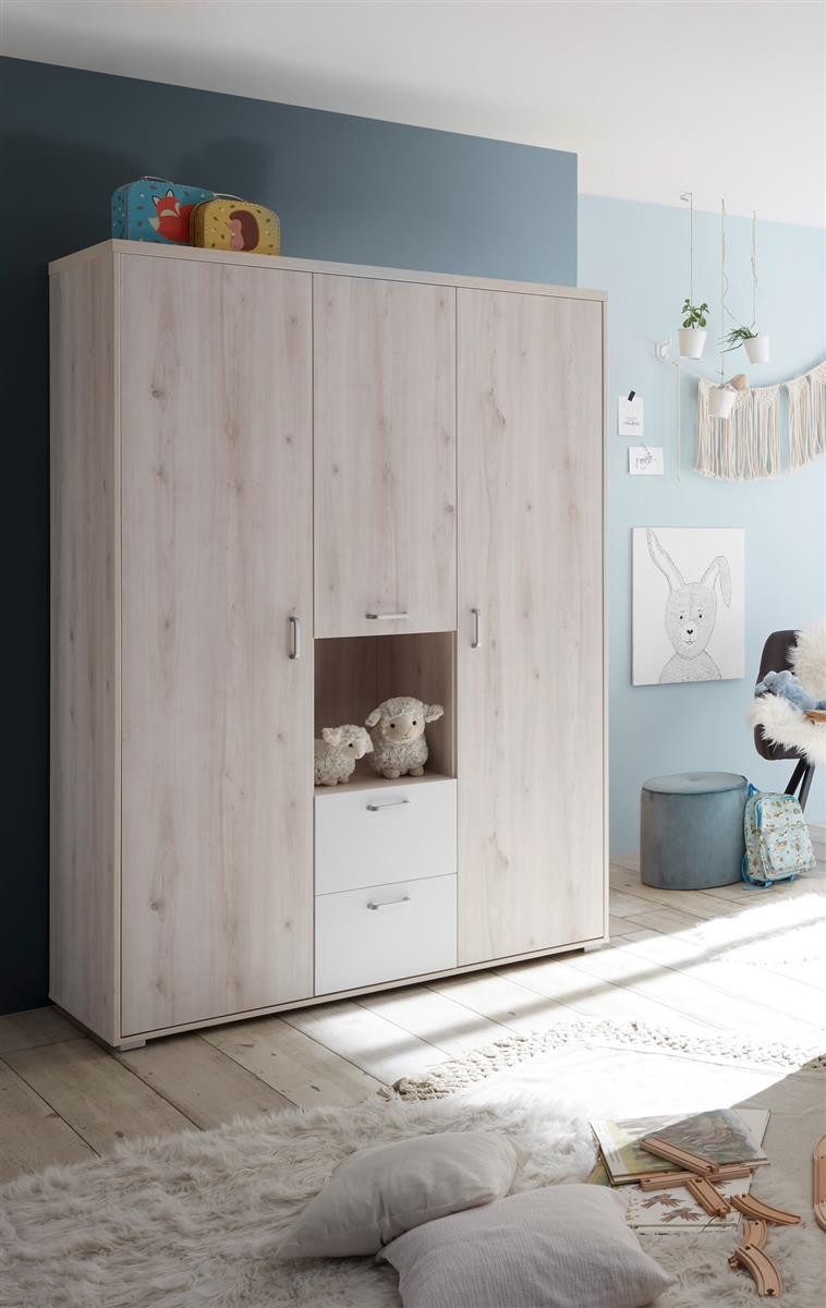 PREISBRECHER Kleiderschrank Cristiano 133,2 x 197,3 x 56,2 cm (B/H/T)