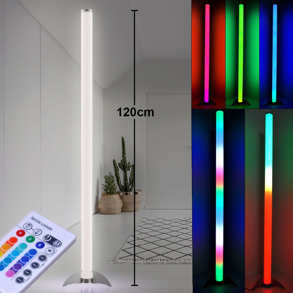 LED Steh Leuchte Fernbedienung Wohn Zimmer RGB Feder Decken Stand Living-XXL 