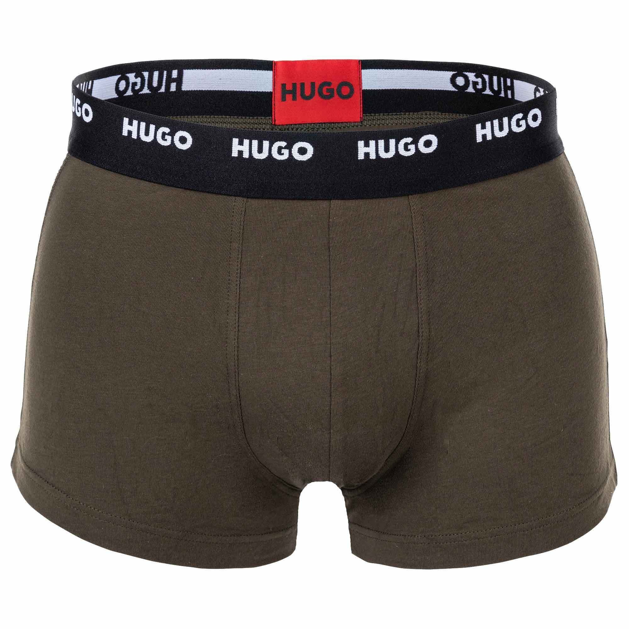 HUGO Boxer Five Shorts, 5er - Pack Herren Trunks Schwarz/Grün/Rot Boxer Pack
