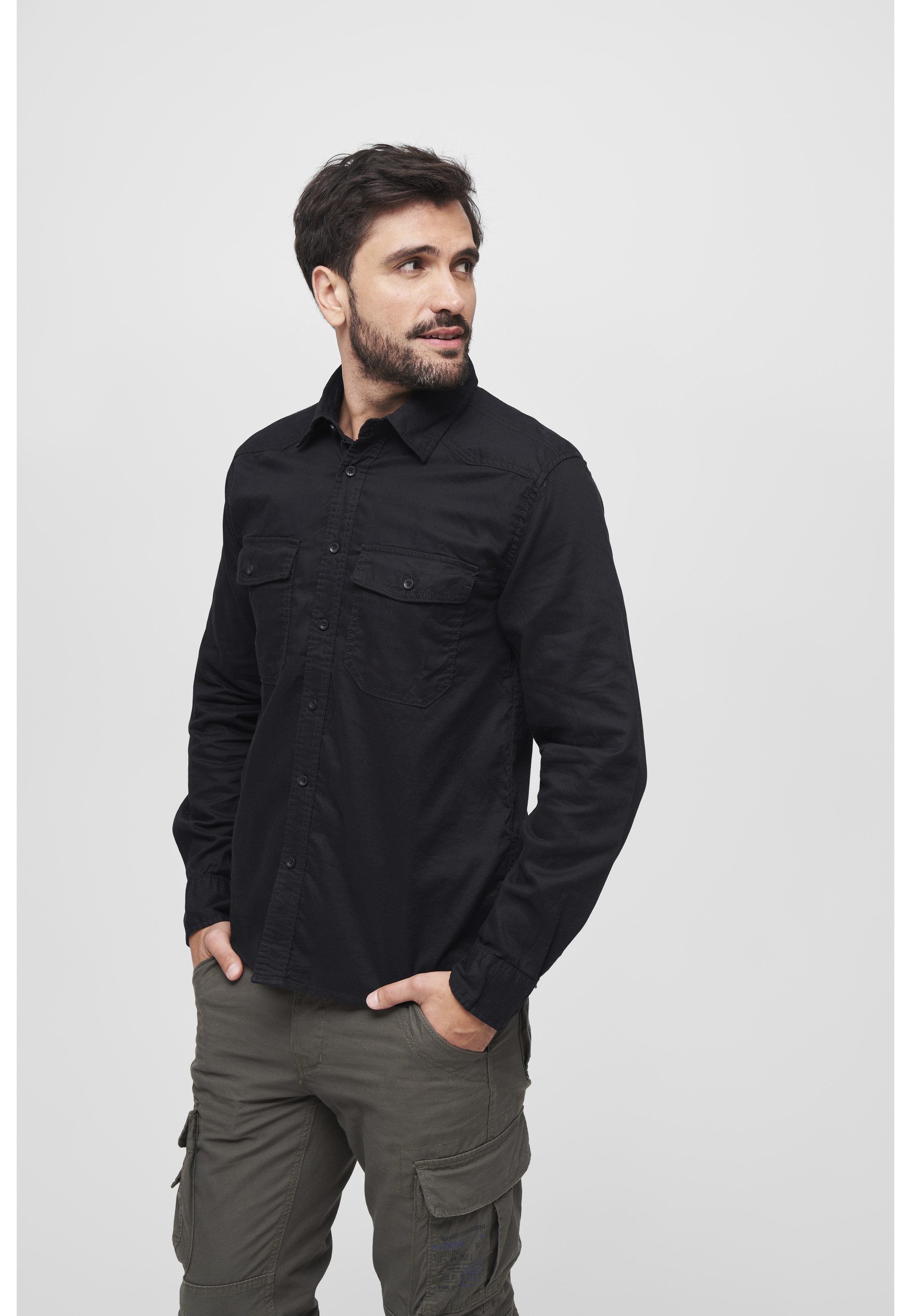 Brandit Langarm-Poloshirt Brandit Herren Flanellshirt (1-tlg) günstig online kaufen