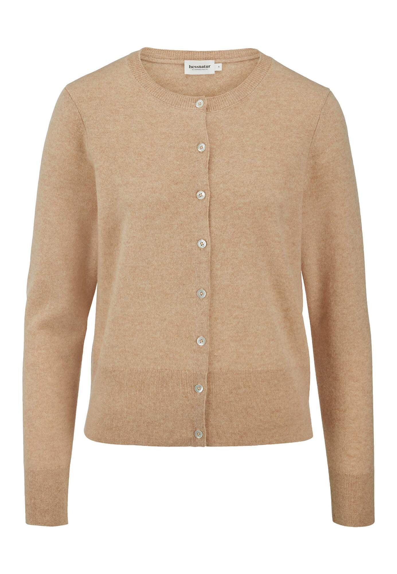 Hessnatur Strickjacke aus reinem Cashmere (1-tlg)