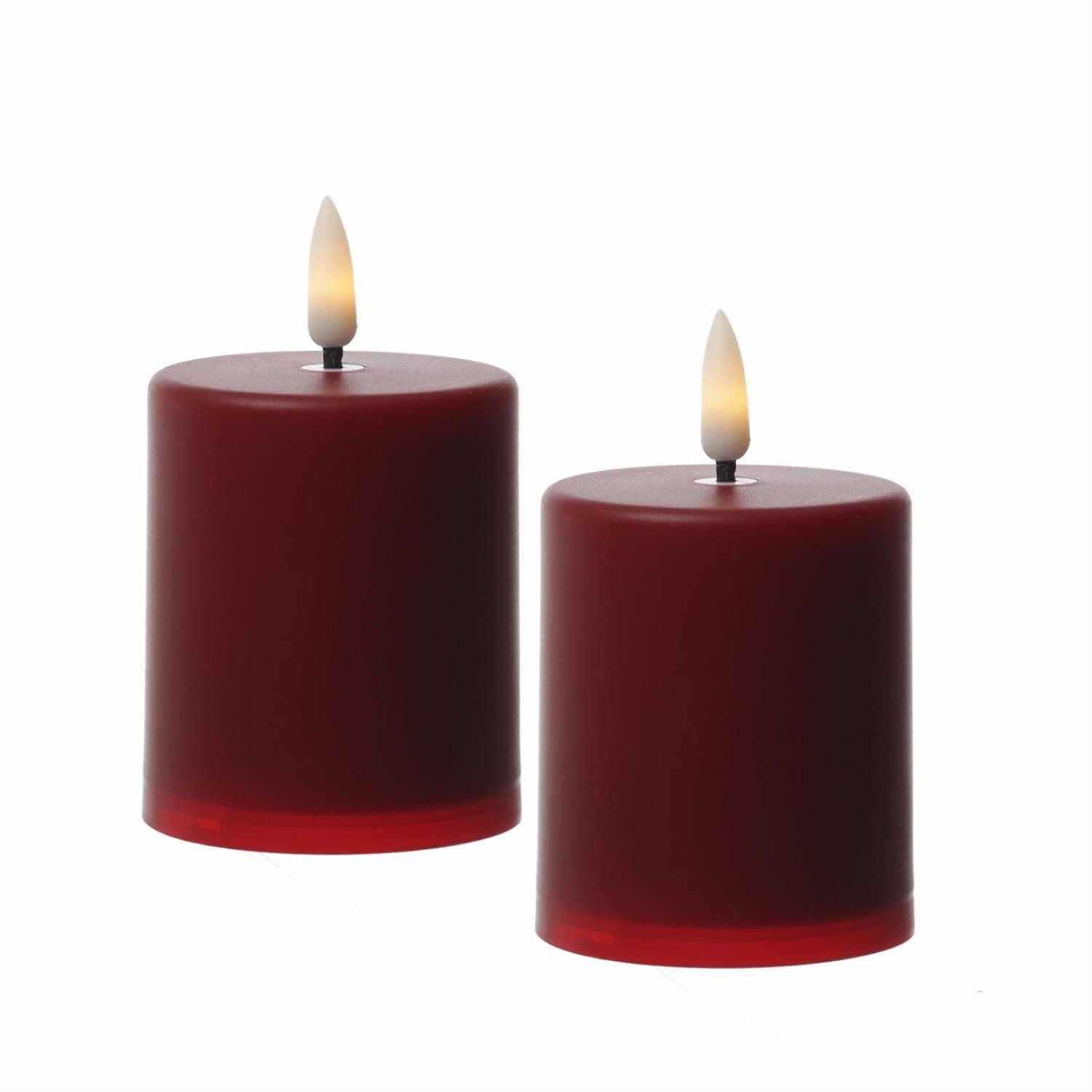 MARELIDA LED-Kerze Mini Stumpenkerzen Grabkerzen H: 10cm Timer Sensor bis 1 günstig online kaufen