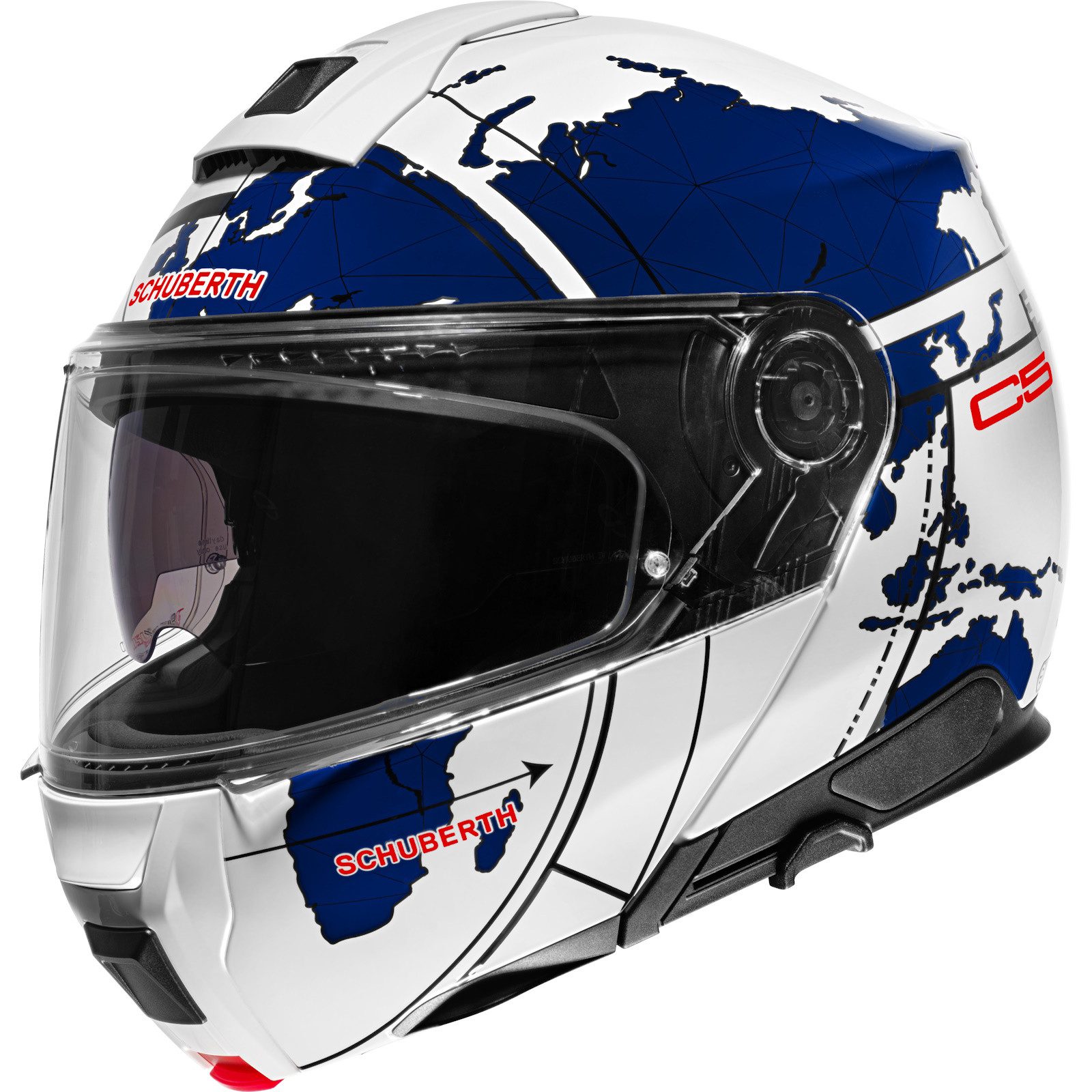 Schuberth Motorradhelm Schuberth C5 Klapphelm Globe Blue (1er Set)