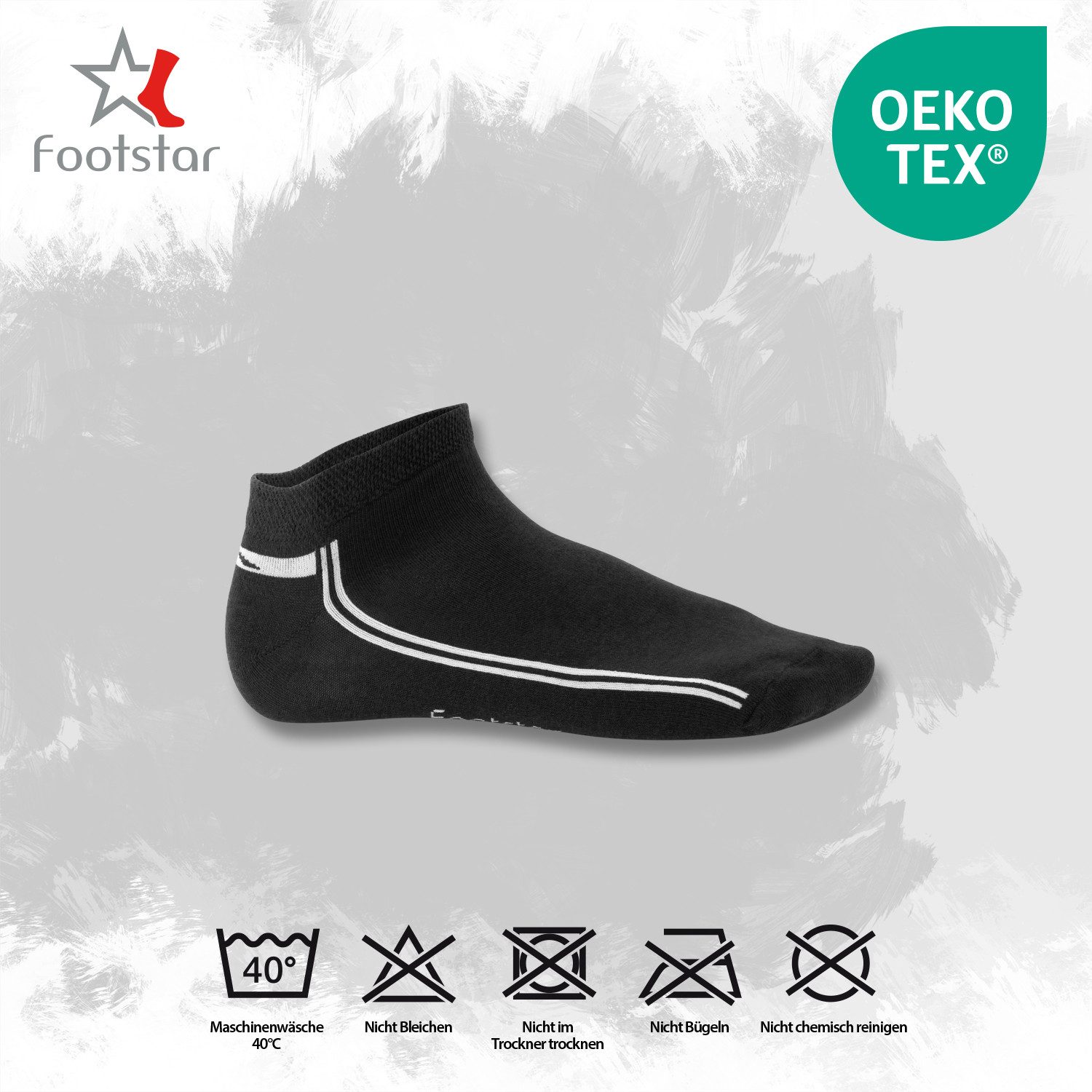 Footstar Sneakersocken Sneak It! Damen & Herren Motiv Sneaker Socken (10 Paar) (10-Paar)