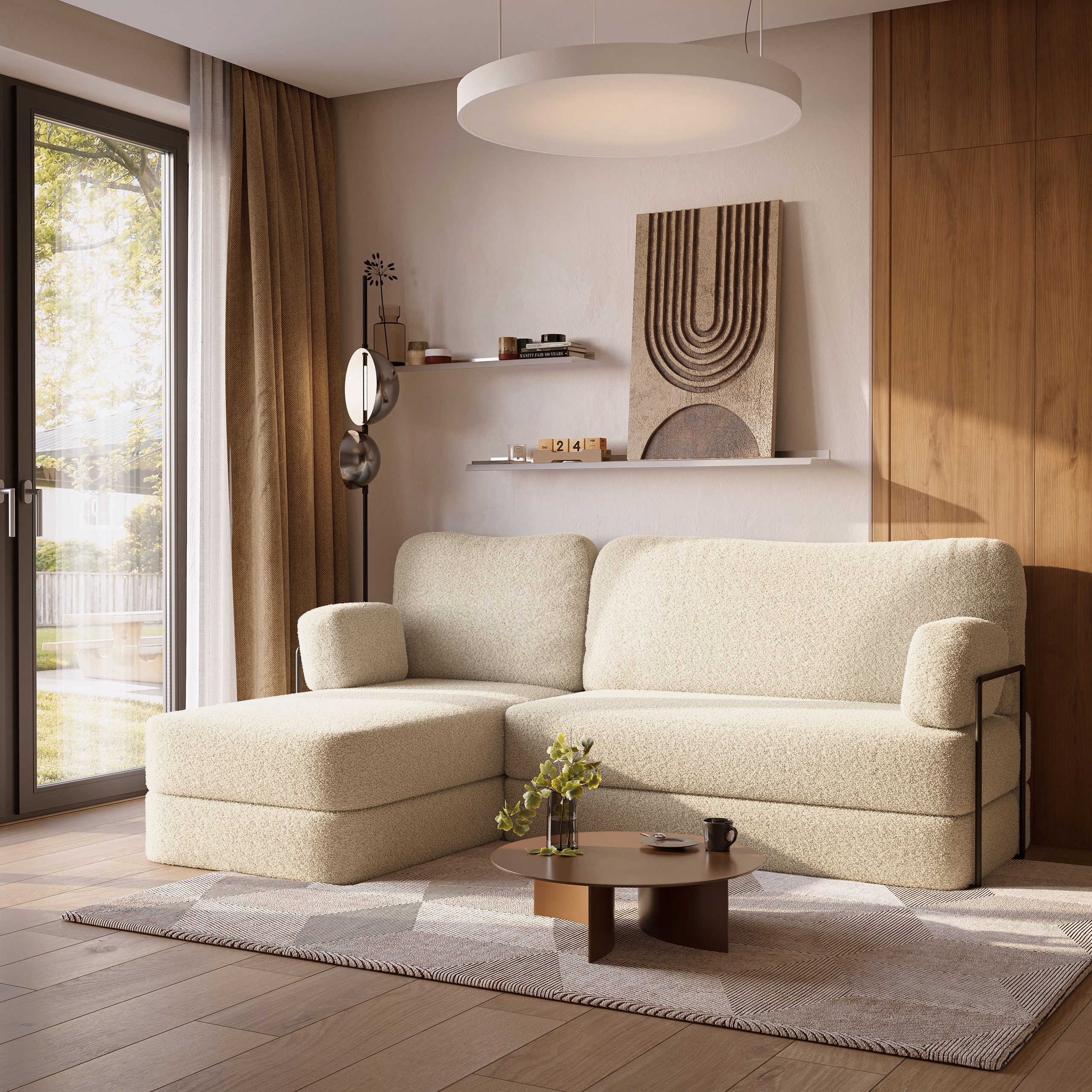 Masseno Ecksofa SABI modulares Boneless Sofa mit Schlaffunktion