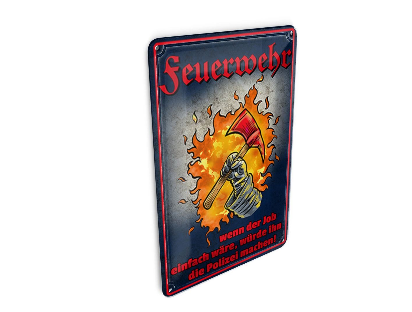 Femer GmbH Postkarte Spruch 10x14 cm Feuerwehr wenn Job einfach wäre, unfrankiert