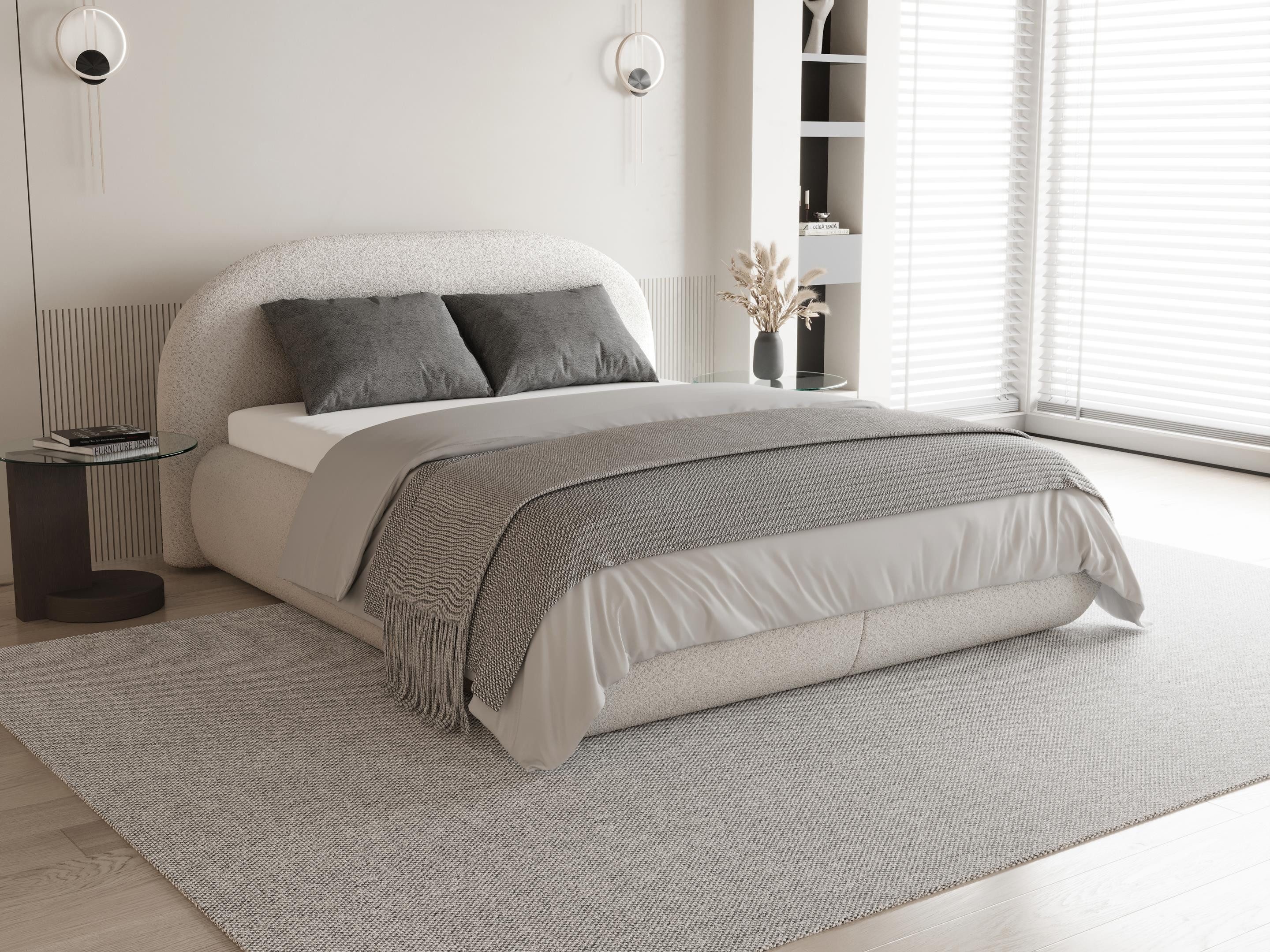 Beautysofa Polsterbett mit Bettkasten und Rahmen MOTTI, 140, 160 oder 180cm, mit oder ohne Matratze