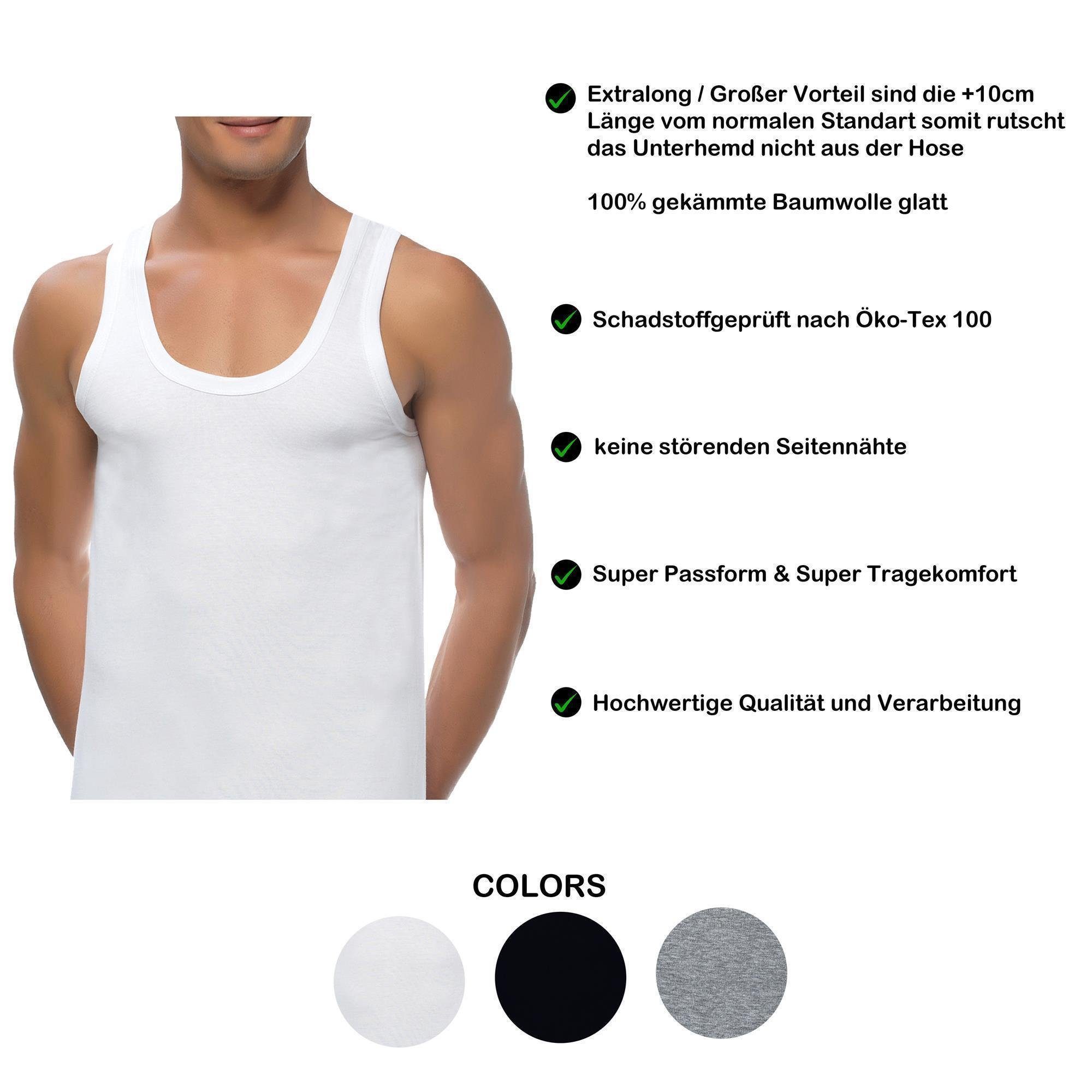 LOREZA Unterhemd 4er Set Unterhemden Feinripp günstig online kaufen