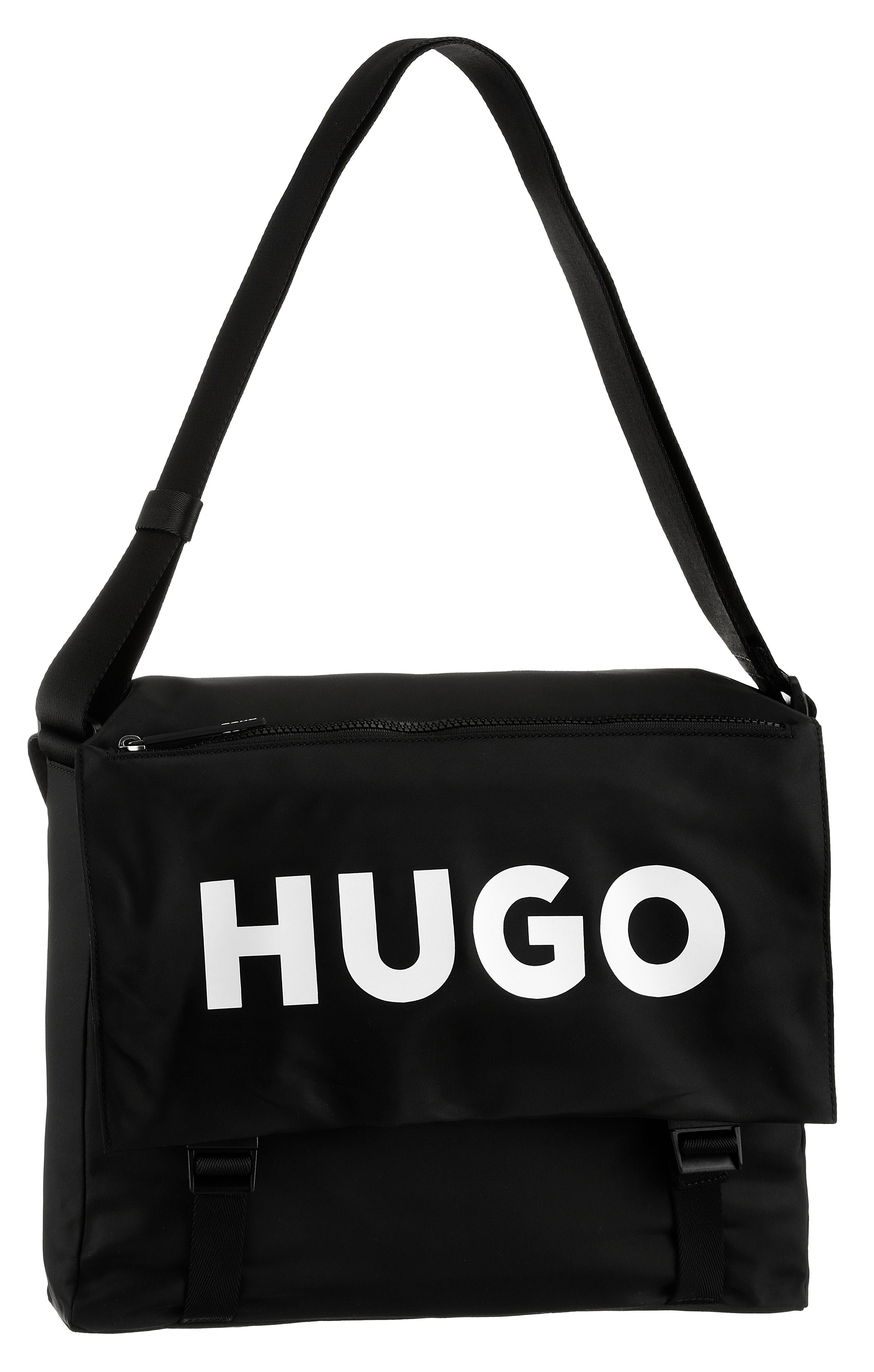 HUGO Messenger Bag Ethon 2.0BL_Messeng, mit auffälligem Markenlogo vorne