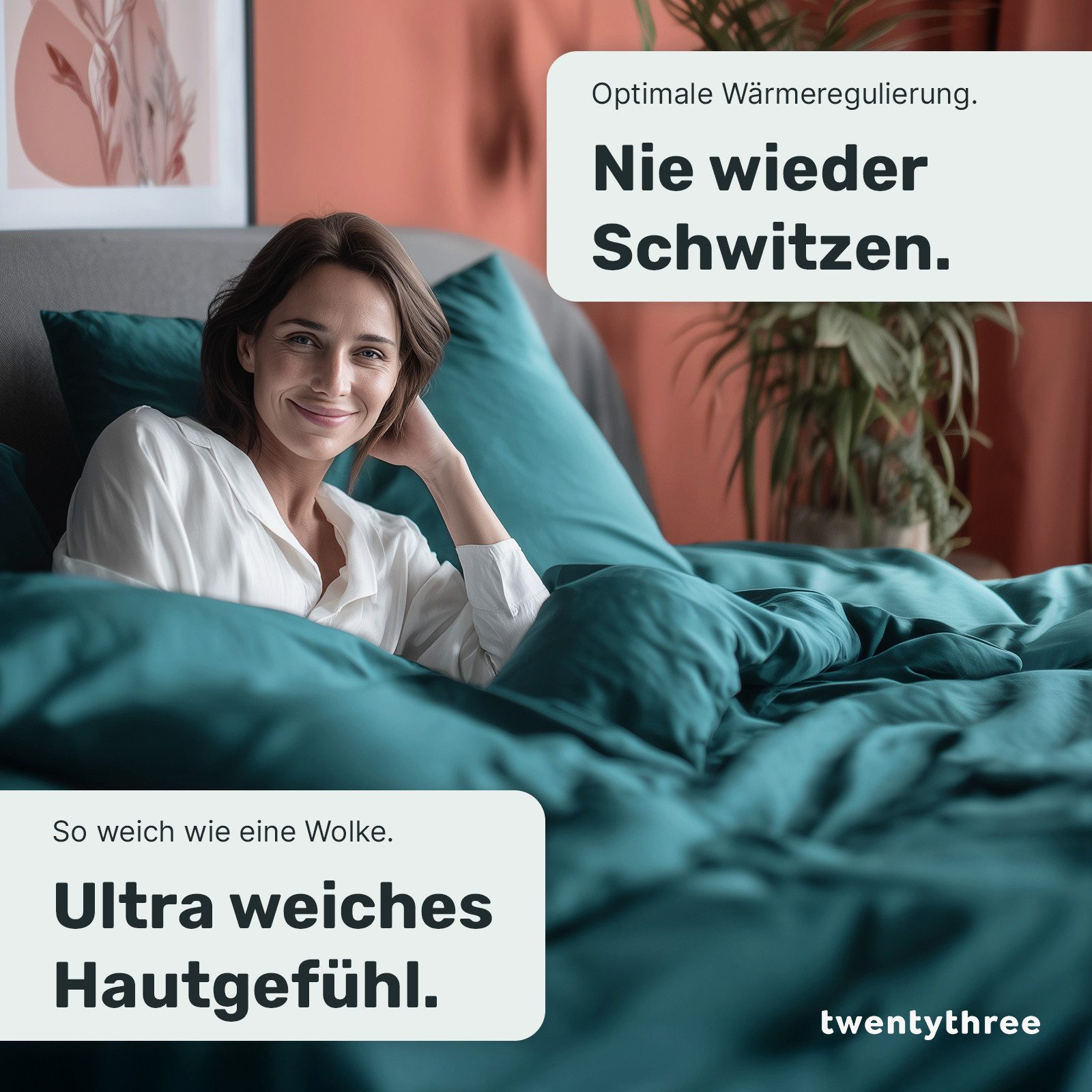 twenty:three® Bettbezug Lyocell Deckenbezug Juice Petrol, günstig online kaufen