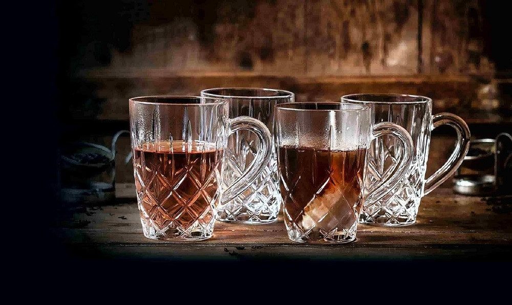 Nachtmann Thermoglas Nachtmann Noblesse Becher für Heißgetränke/Teebecher 4er Set, Kristallglas