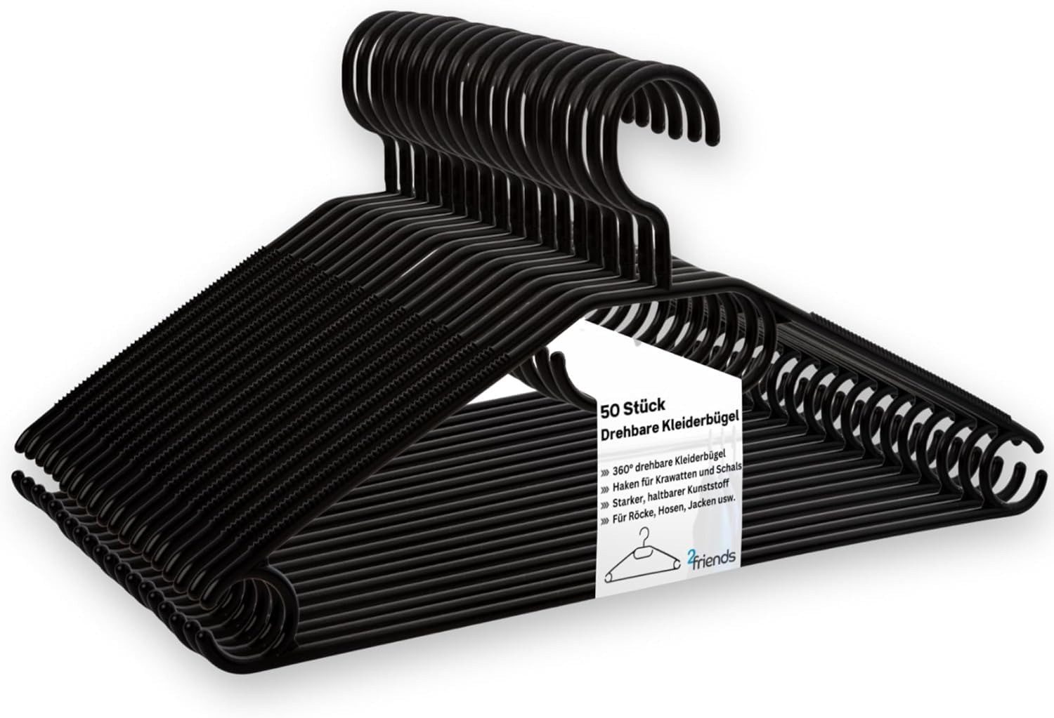 Centi Mehrfach-Kleiderbügel Kleiderbügel drehbar schwarz platzsparend stabi günstig online kaufen
