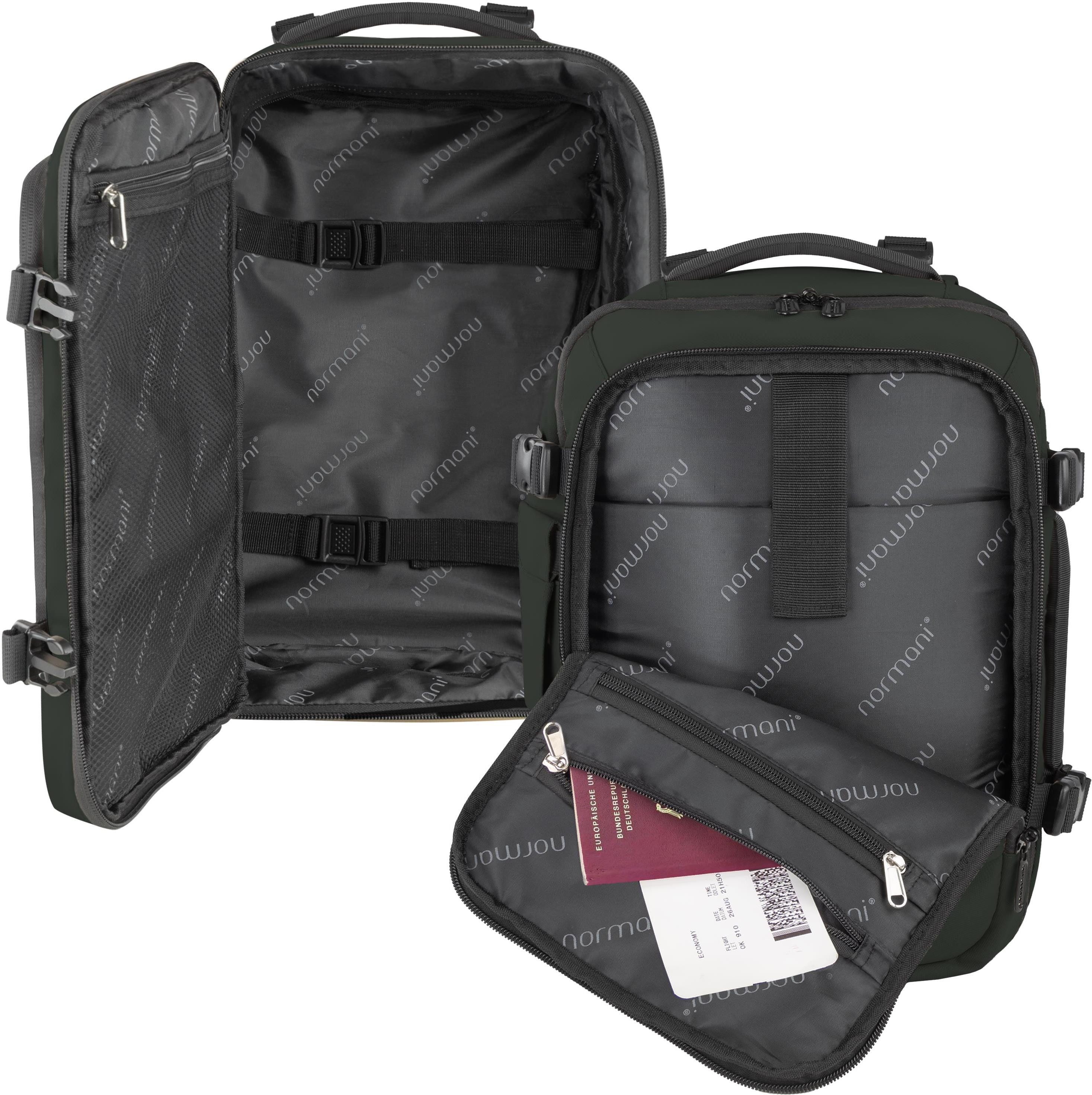 normani Rucksack Erweiterbarer Handgepäck-Rucksack 20 Liter Nikaho, Underseat Bag aus wasserabweisendem Material