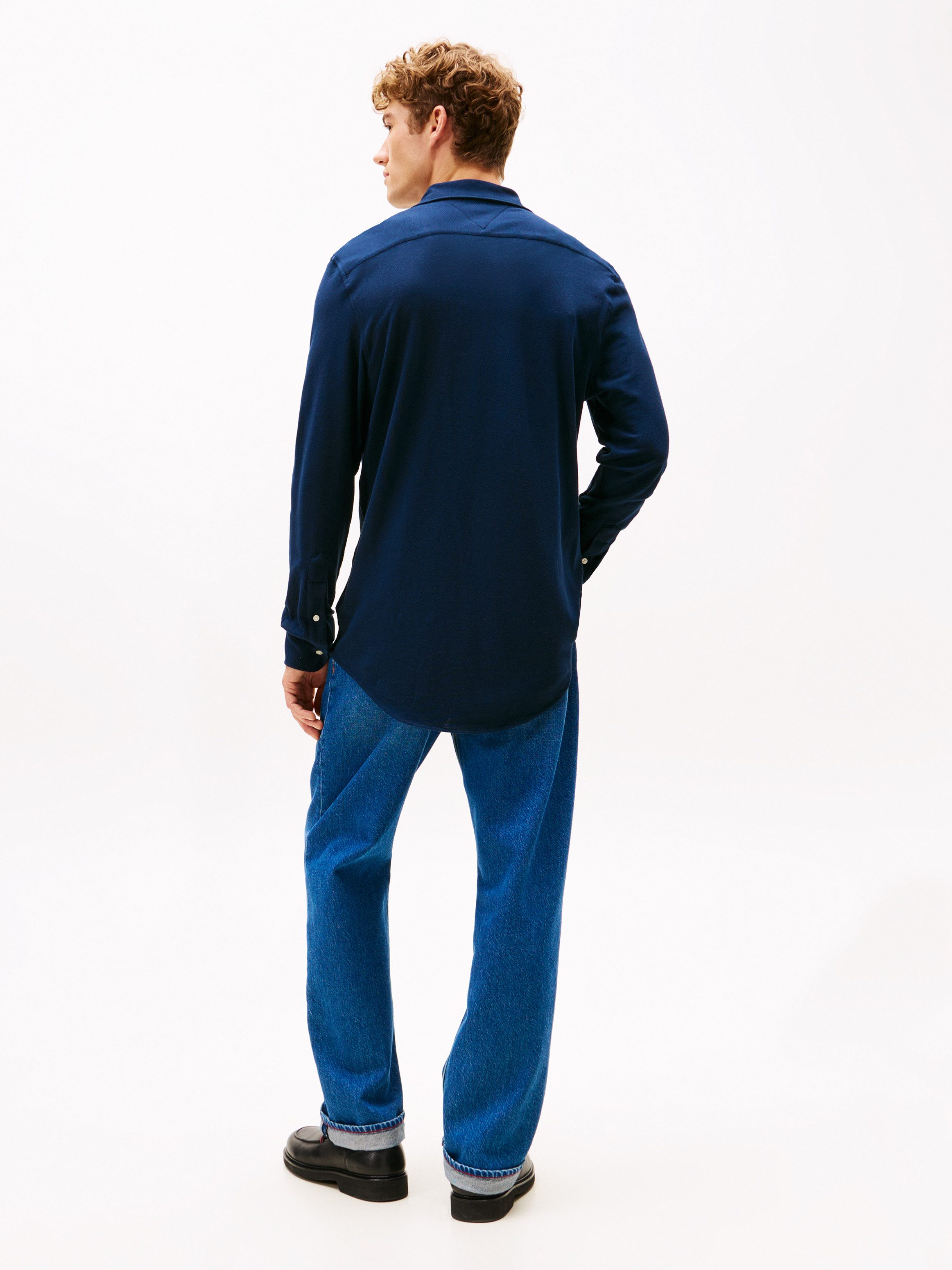 Tommy Hilfiger Langarmhemd KNIT PIQUE FEATHERWEIGHT – Bild 5 von 5