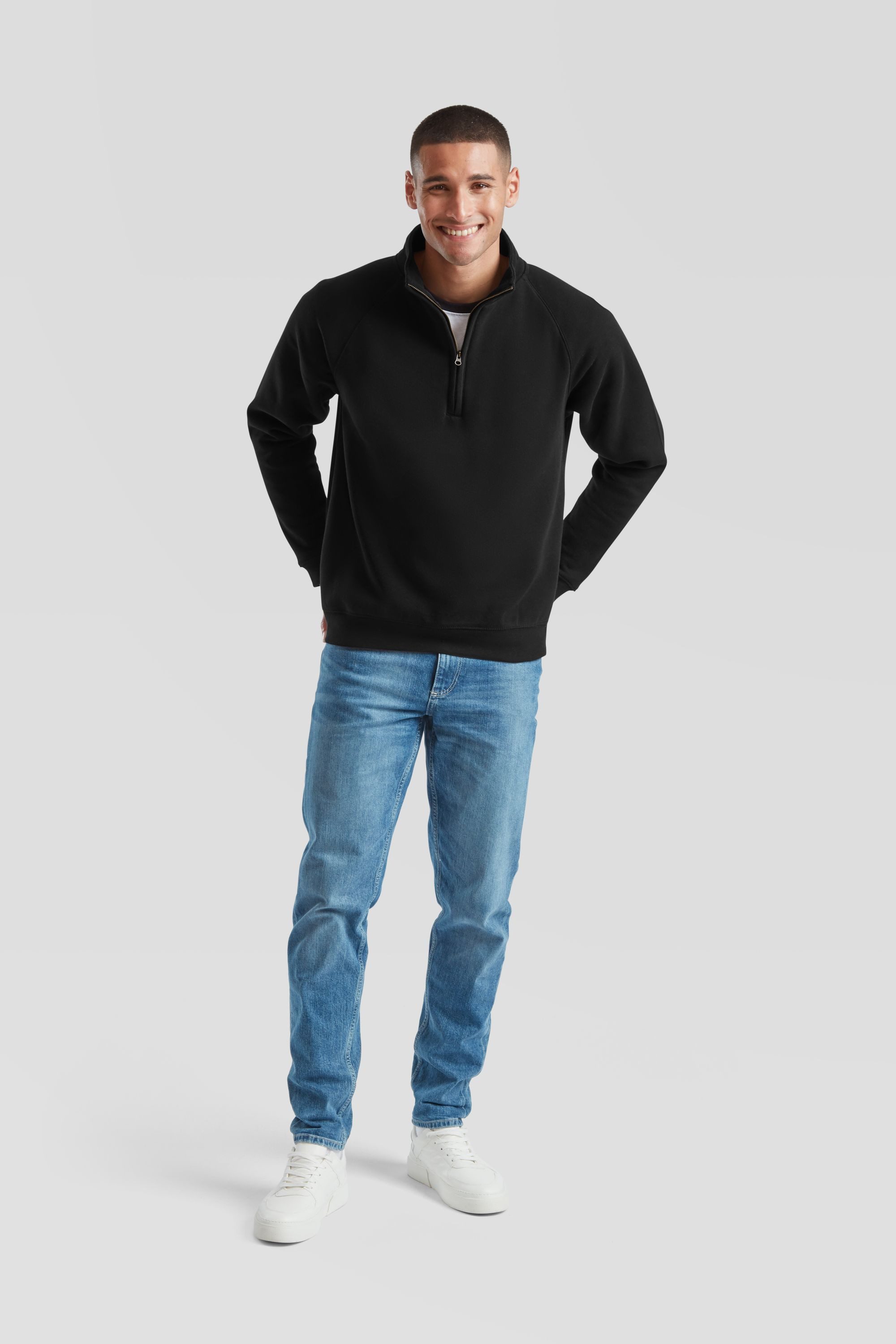 Fruit of the Loom Sweatshirt Fruit of the Loom Premium Zip Neck Sweat
