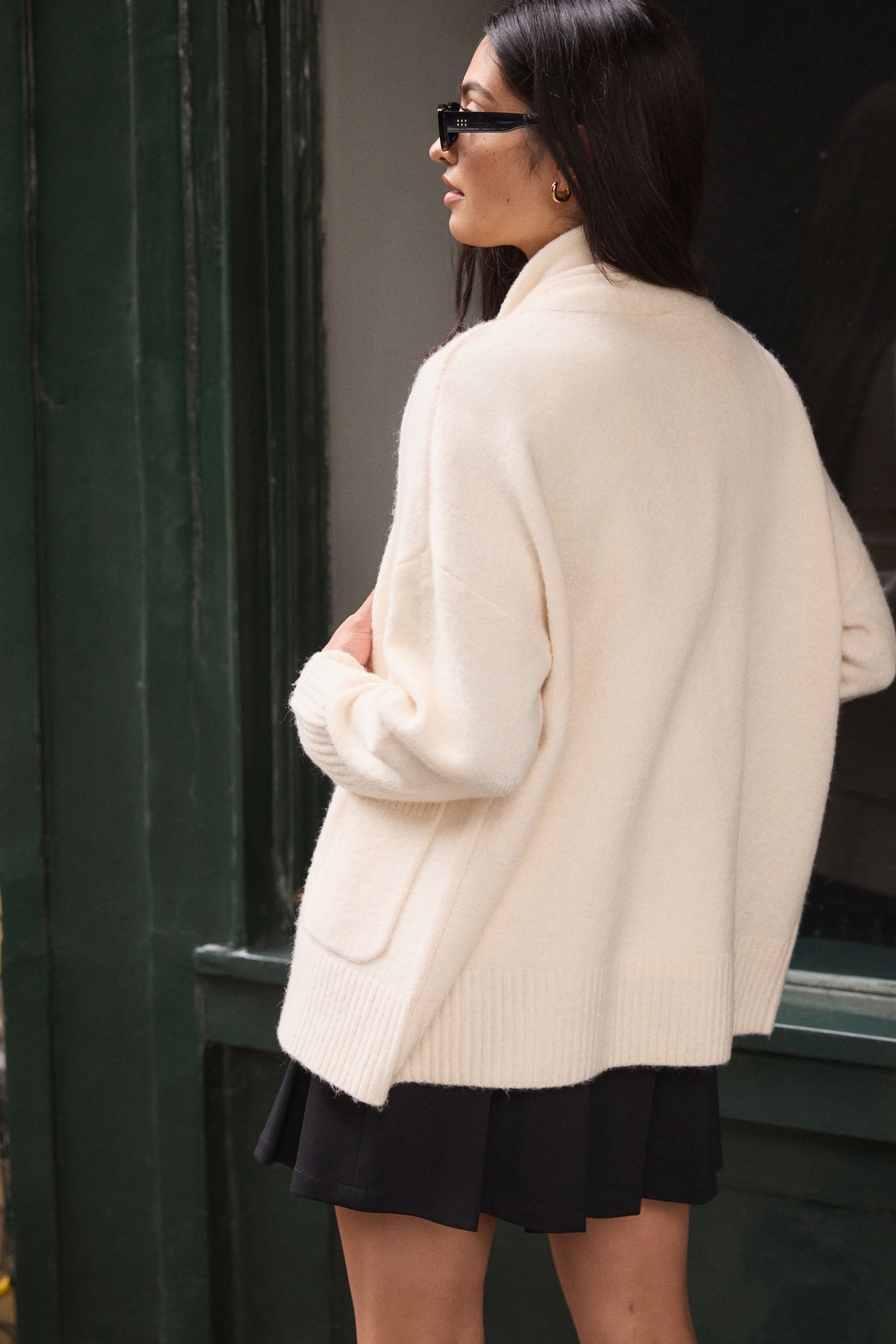 Next Strickjacke Strickjacke mit Schal (1-tlg) günstig online kaufen