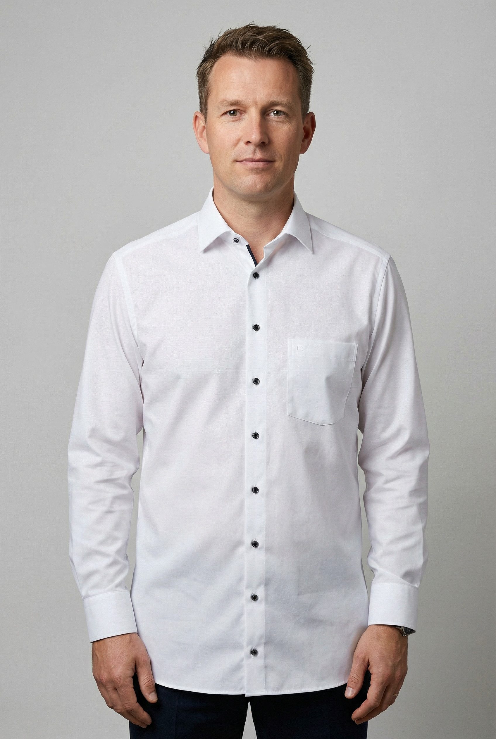 OLYMP Langarmhemd Luxor modern fit, New-Kentkragen, Businesshemd, verlänger günstig online kaufen