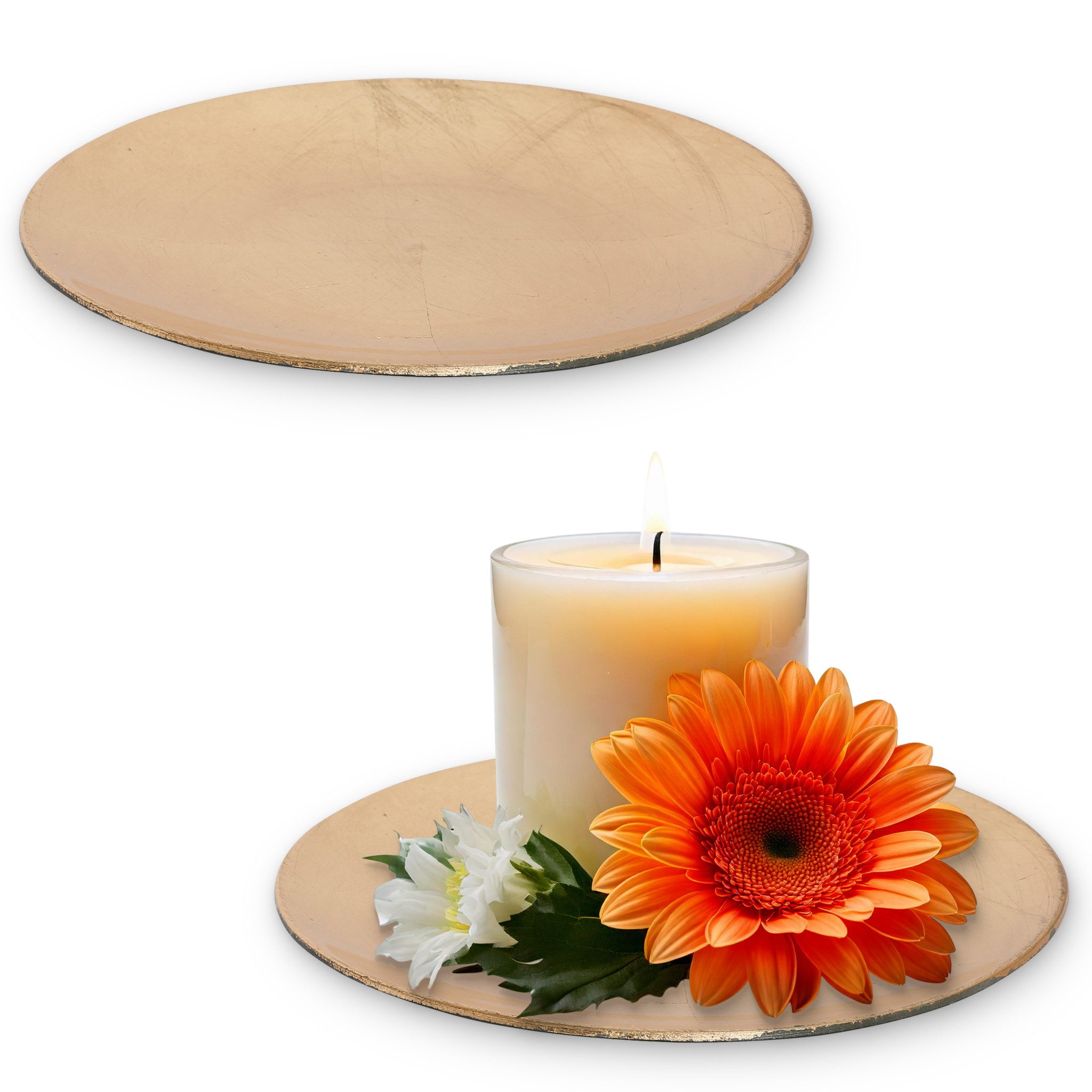 matches21 HOME & HOBBY Dekoschale Deko-Teller 22 cm 2er Set in gold für dri günstig online kaufen